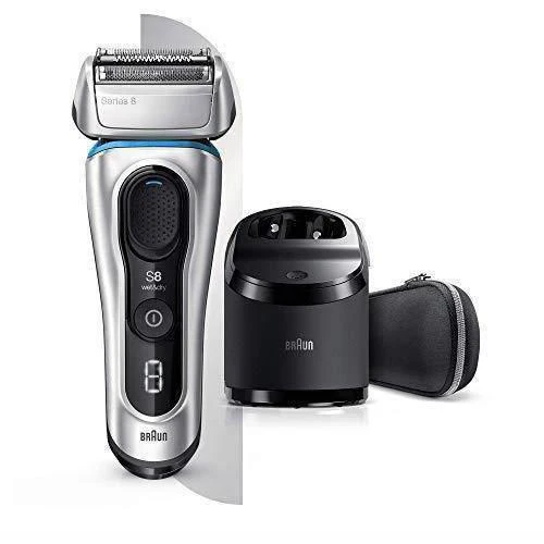 2025 Afeitadora Braun Series 8 8390cc para hombre – Afeitado en seco y húmedo, 100 % resistente al agua, plateado
