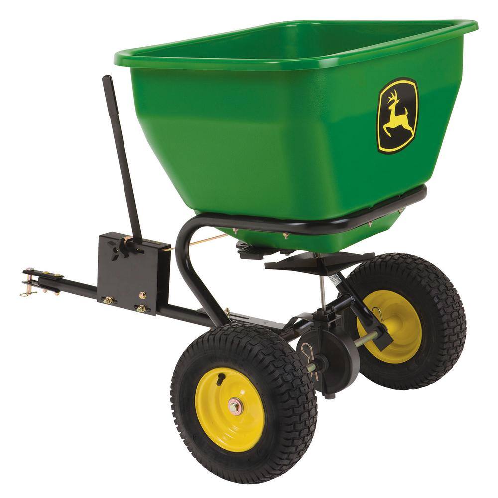 Esparcidor Remolcado John Deere de 175 lb con Tolva de Polietileno Antióxido – Compatibilidad Universal