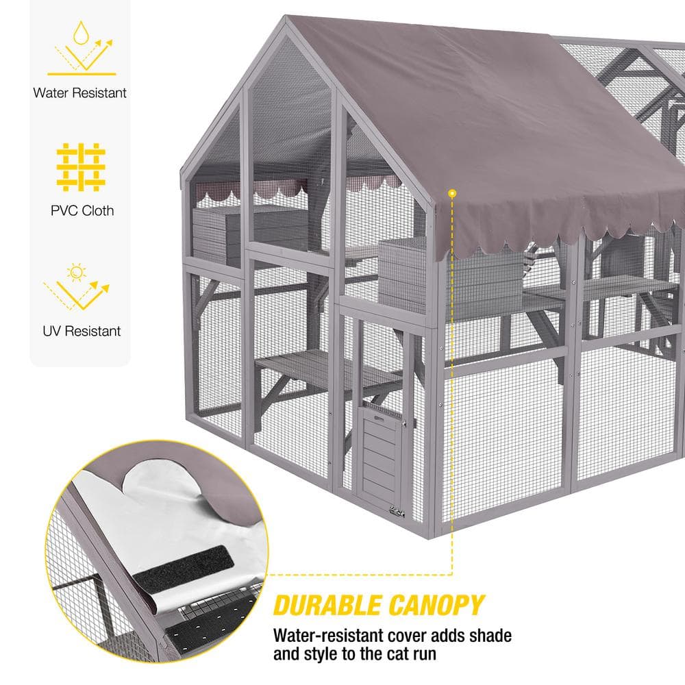 aivituvin Recinto Exterior para Gatos – Gran Área de Juego para Gatos