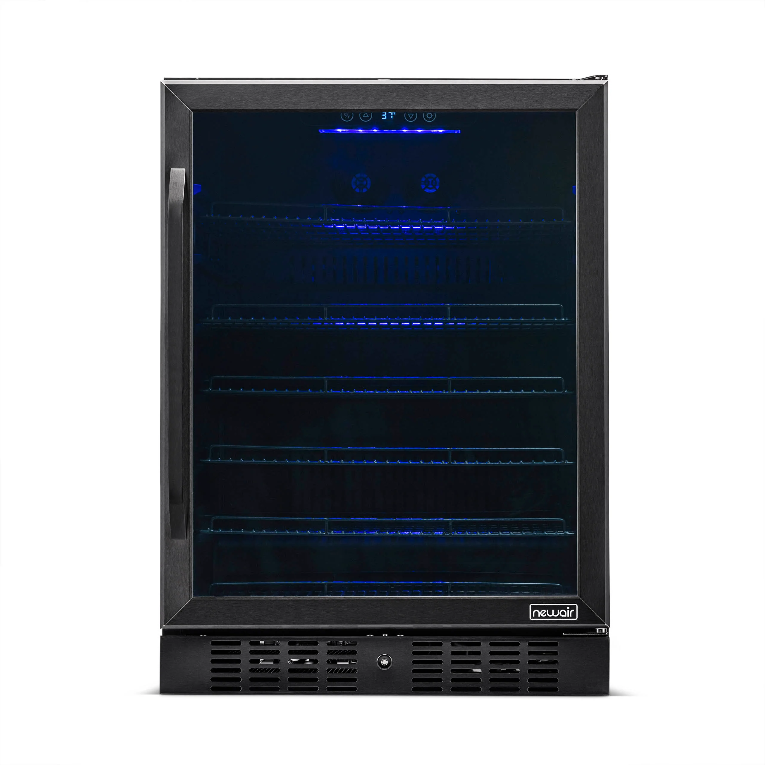 2025 Refrigerador Empotrable Newair® de 177 Latas – 24” – Acero Inoxidable Negro