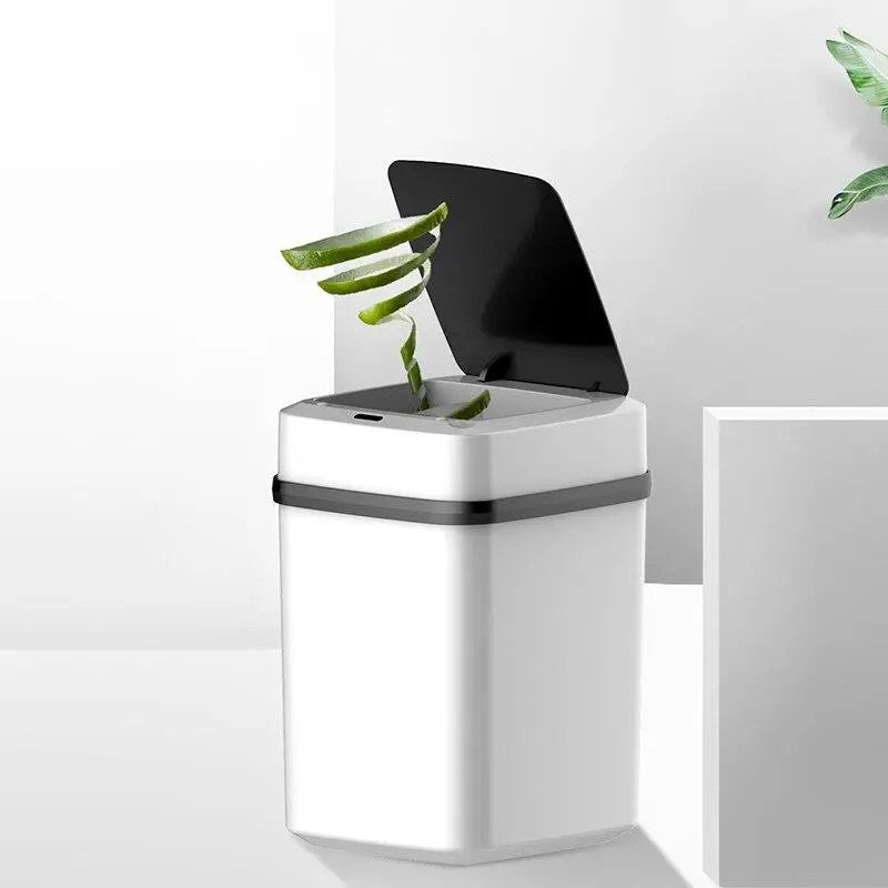 Cubeta de Basura de Cocina Automática con Sensor de Movimiento y Tapa Sin Contacto