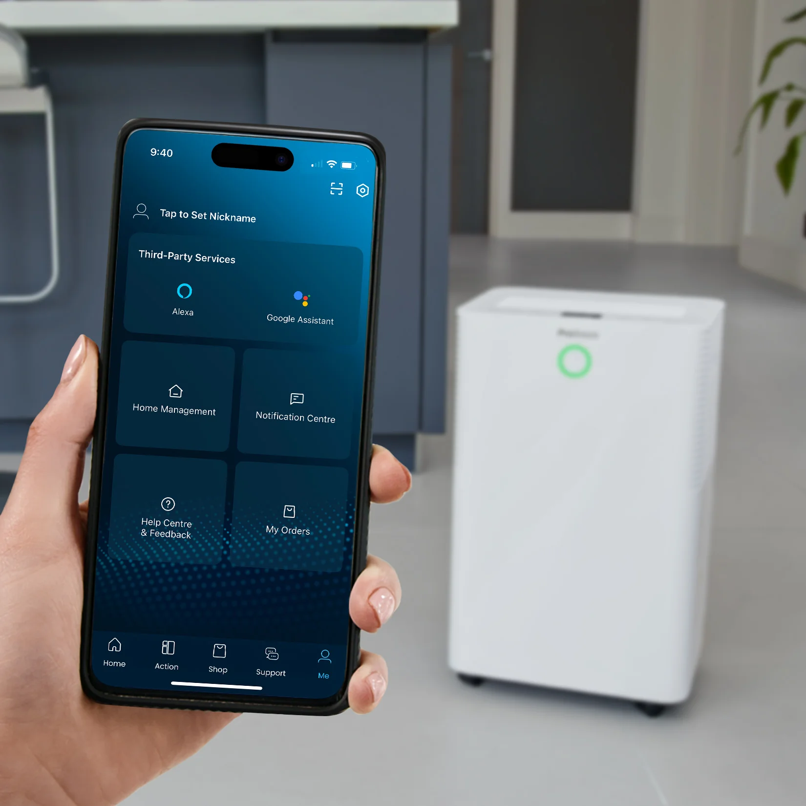 2025 OmniDry 20L Deshumidificador silencioso de bajo consumo con modo ropa y control por aplicación inteligente