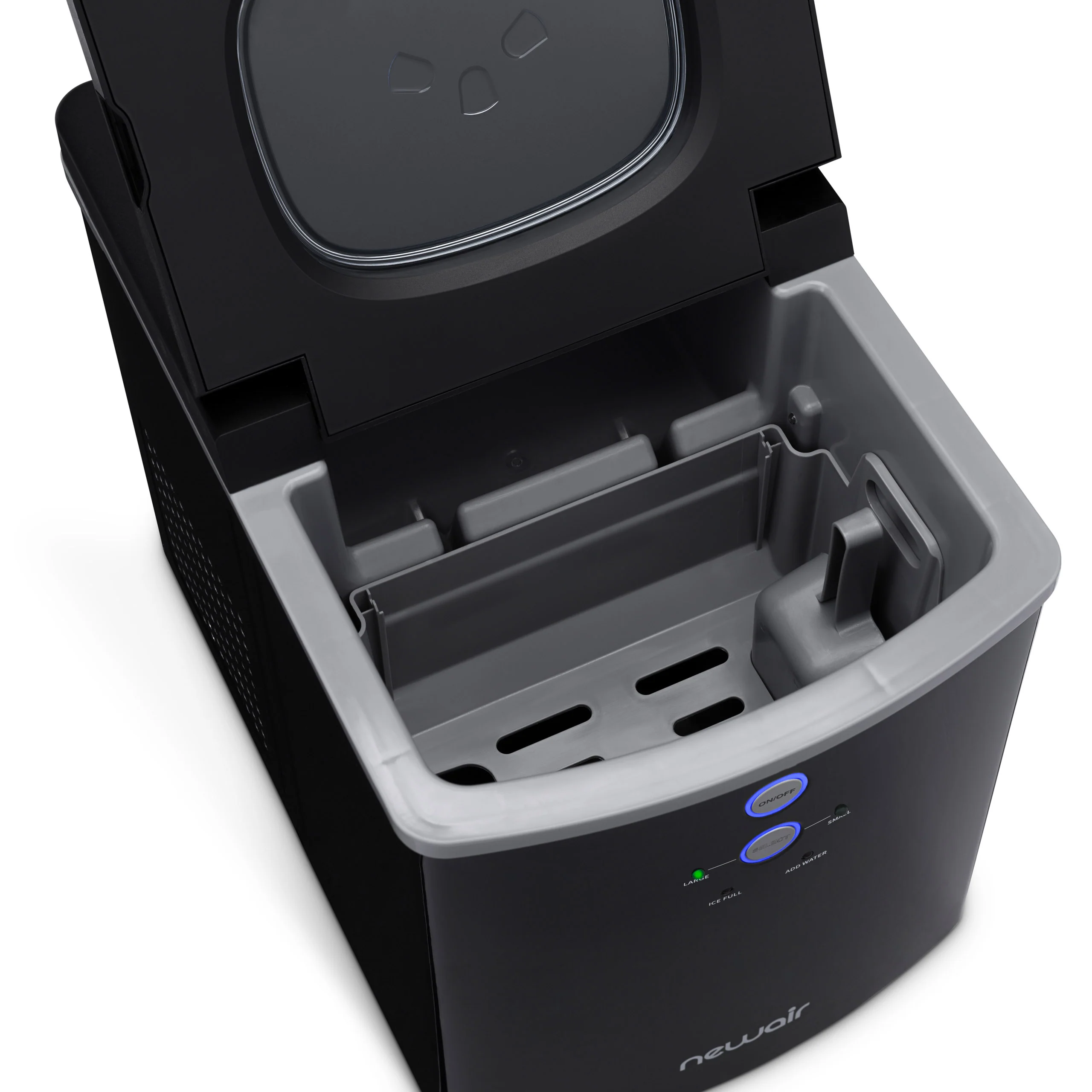 2025 Máquina de Hielo de Encimera Newair® – Cubos de Hielo en Forma de Bala, Negro