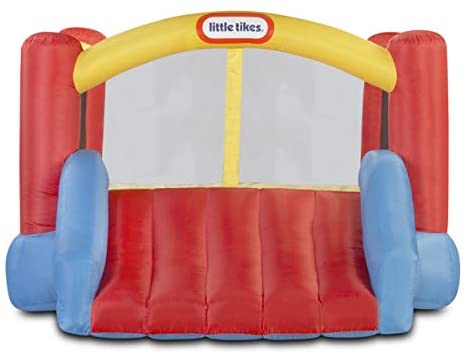 Little Tikes Jump 'n Slide Bouncer - Casa Inflable Saltarina Plus Soplador de Alta Resistencia con GFCI, Estacas