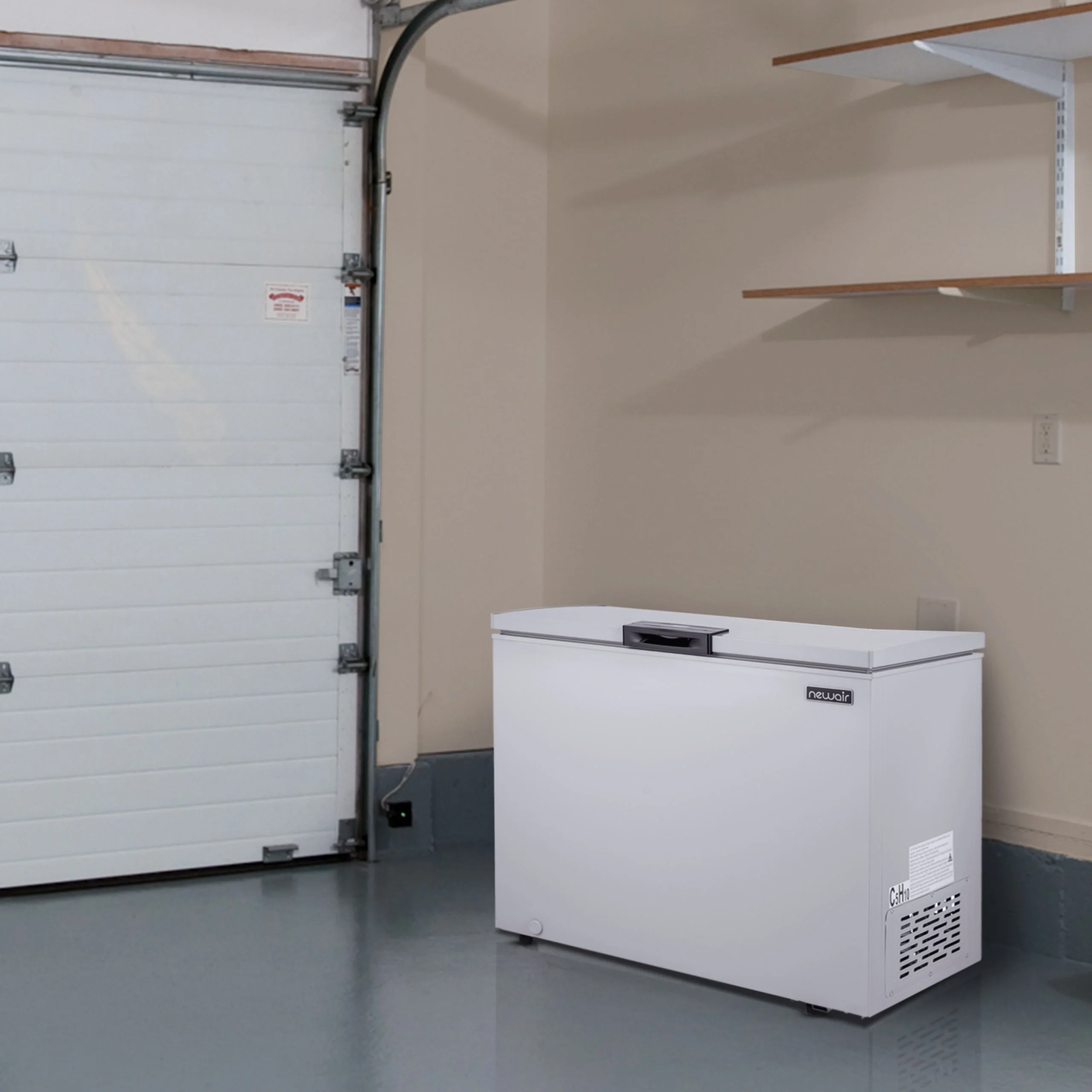 2025 Congelador tipo baúl compacto Newair®, 6.7 pies cúbicos – Gris fresco