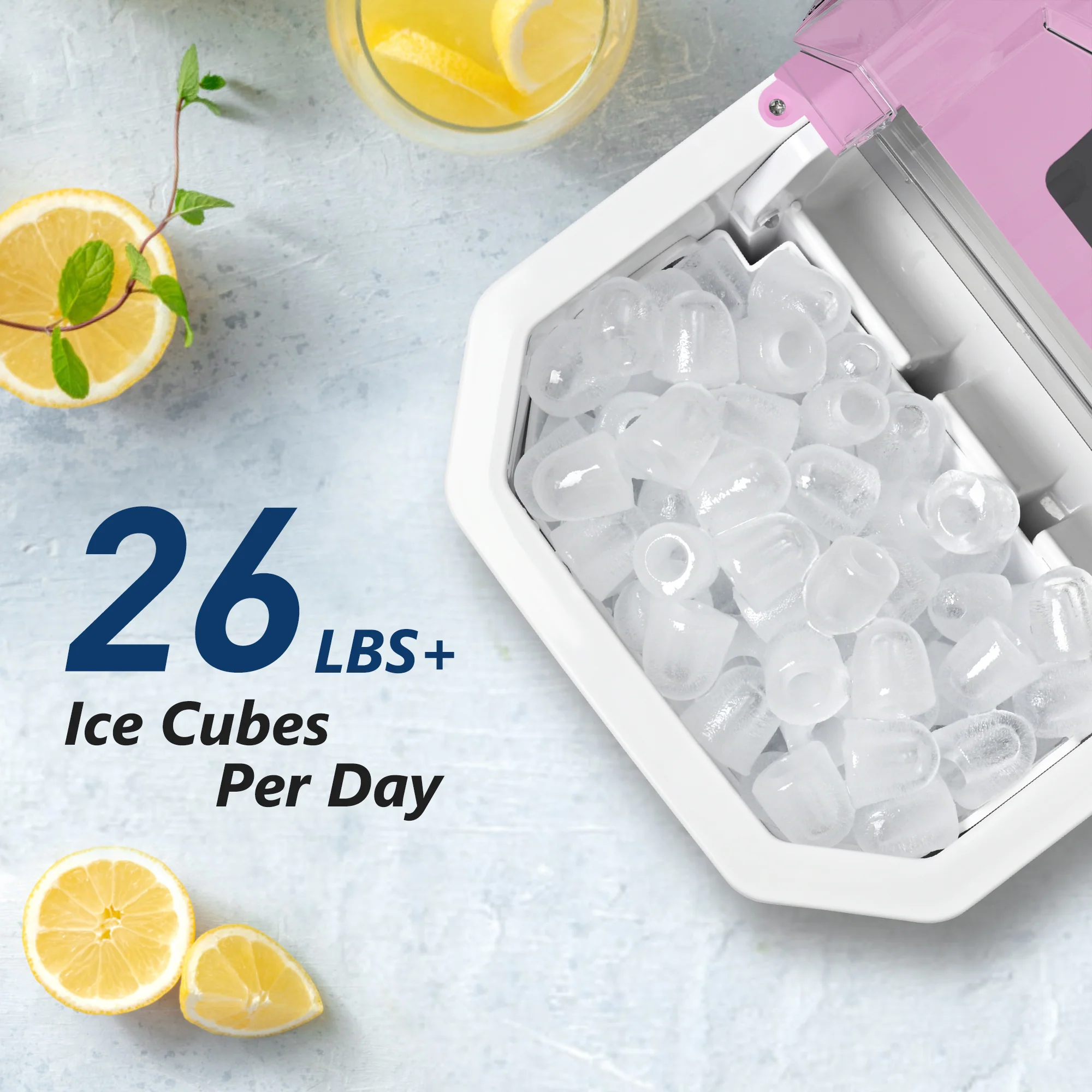 2025 Máquina de hielo de encimera EUHOMY – 12 kg/24 h, portabilidad incomparable