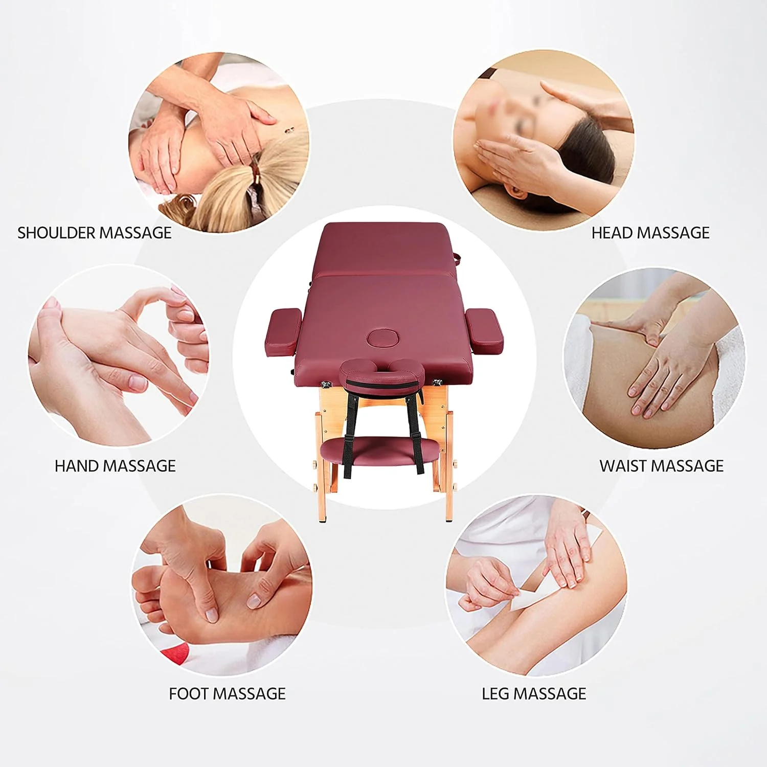 Mesa de Masajes Yaheetech – Mesa Plegable Portátil para Tratamientos, Pestañas, Spa – Mesa de Masaje Ajustable en 2 Secciones con Bolsa No Tejida, 24 pulgadas, Negra