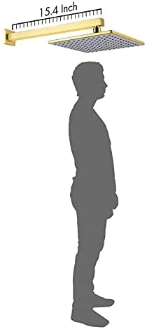 Grifo de Ducha KES Negro con Válvula de Ducha y Cabezal de Lluvia