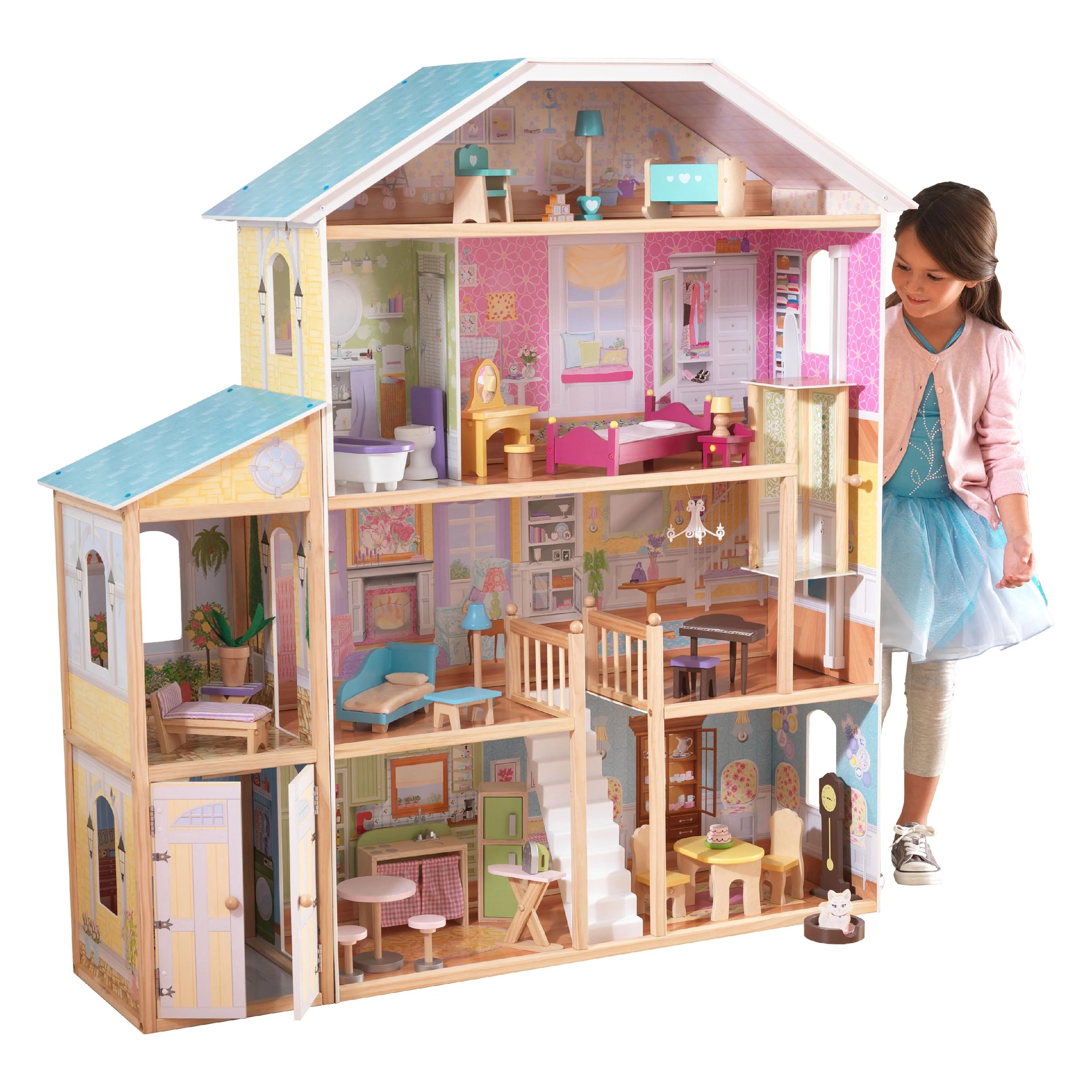Casa de Muñecas de Madera KidKraft Majestic Mansion con 34 Accesorios