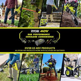 2025 RYOBI Aspirateur-Souffleur sans fil 40V Vac Attack aveRYOBI Aspiradora-Sopladora Inalámbrica 40V Vac Attack con Función Trituradora, (2) Baterías 5.0 Ah y Cargador - Modelo c Fonction Broyeur, (2) Batteries 5.0 Ah et Chargeur - Modèle RY40451-2B