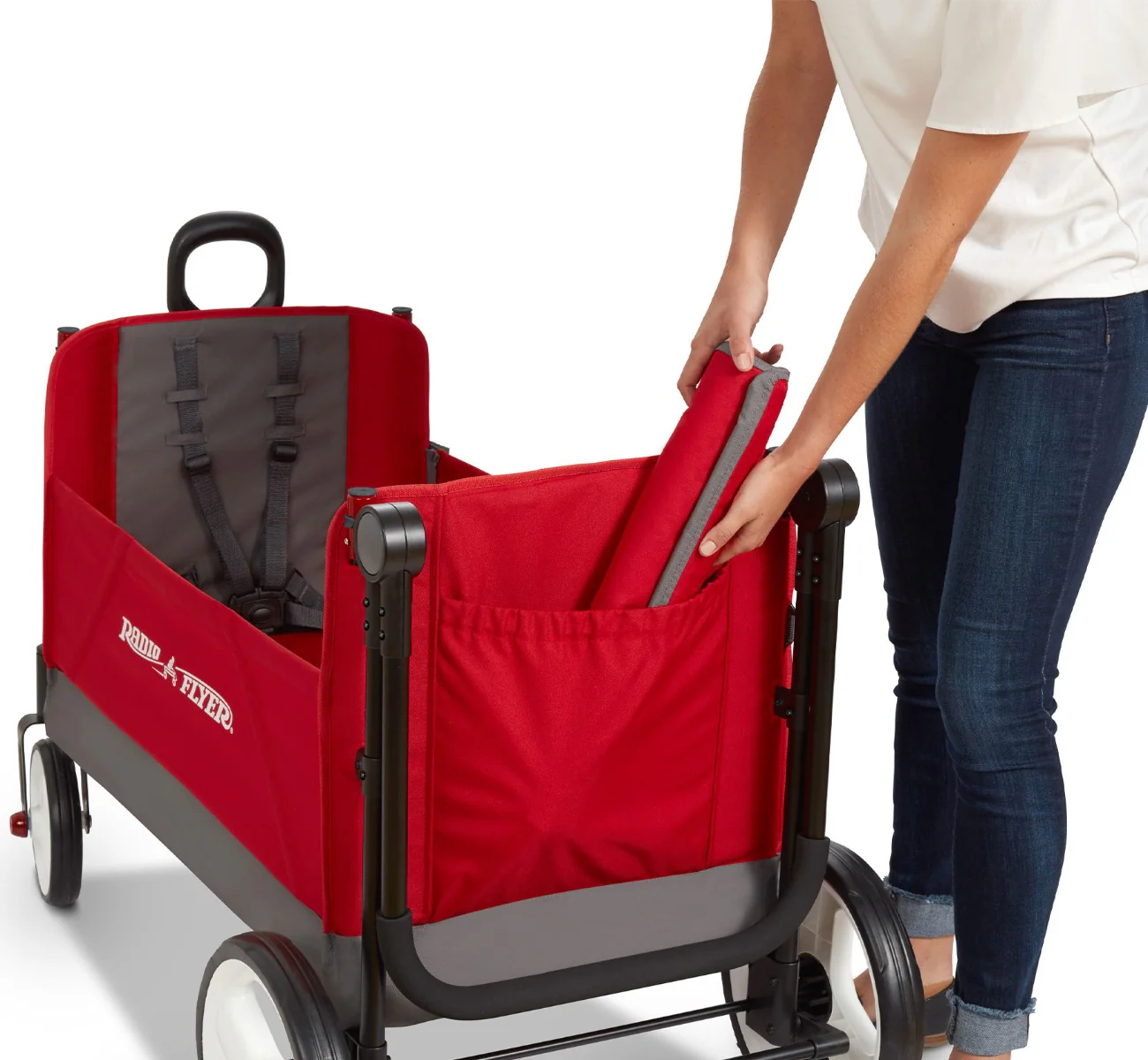 2025 Convertible Stroll 'N Wagon – Dirección Versátil, Plegado Fácil, Seguridad y Comodidad para Toda la Familia