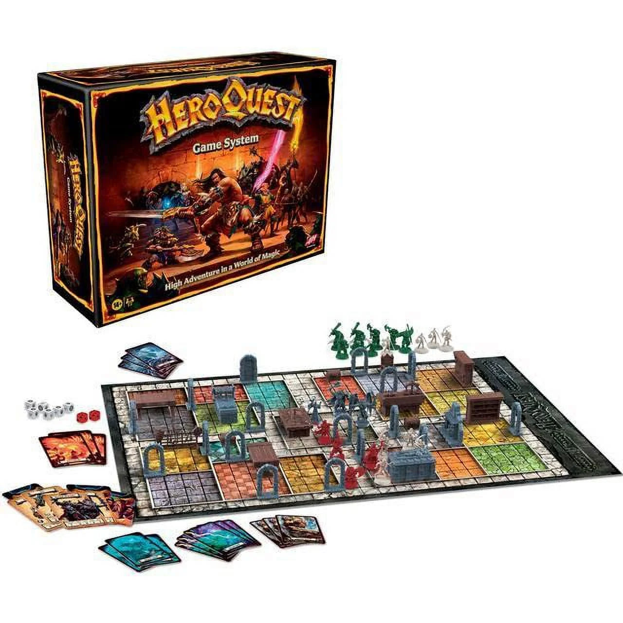 Juego de Mesa Hasbro Gaming Avalon Hill HeroQuest, Juego de Aventuras Fantásticas en Mazmorras para 2-5 Jugadores, Edad 14+