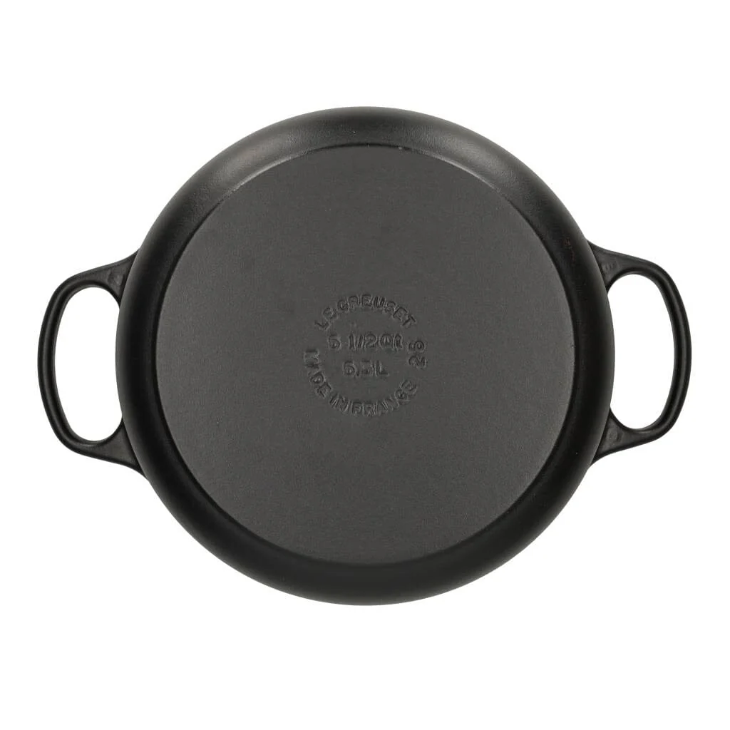 2025 Le Creuset - Sartén para asar / guisar Signature redonda Mate negro 28 cm 6,7 l (interior negro)