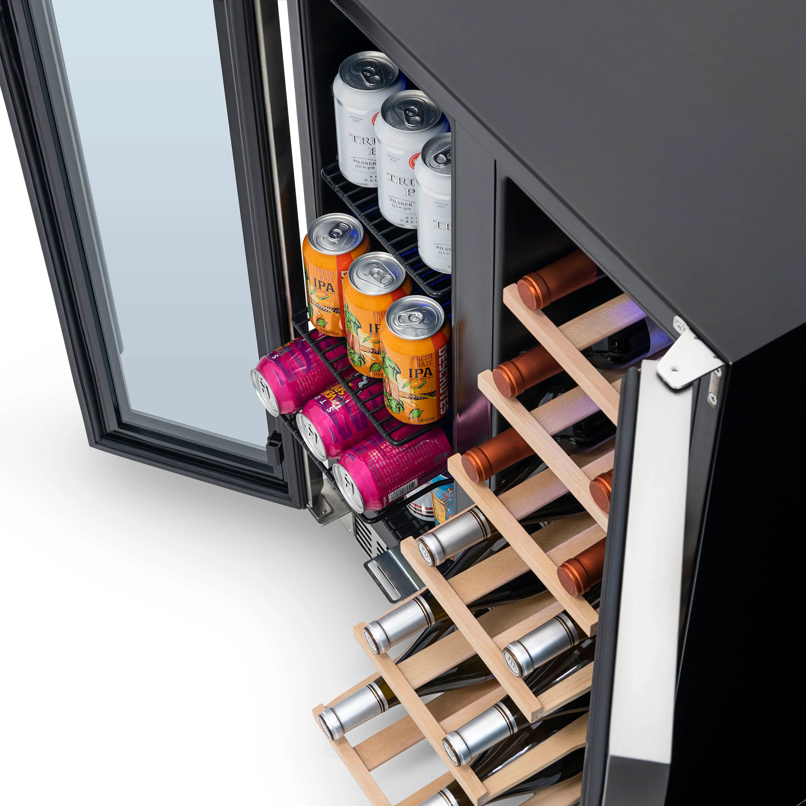 2025 Newair® Refrigerador Premium para Bebidas Empotrable de Doble Zona – 58 Latas y 18 Botellas – 24