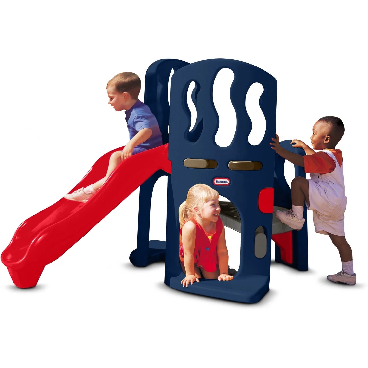 Little Tikes Hide & Slide Climber, Azul y Rojo – Juguete de Escalada y Tobogán para Niños de 2 a 6 Años