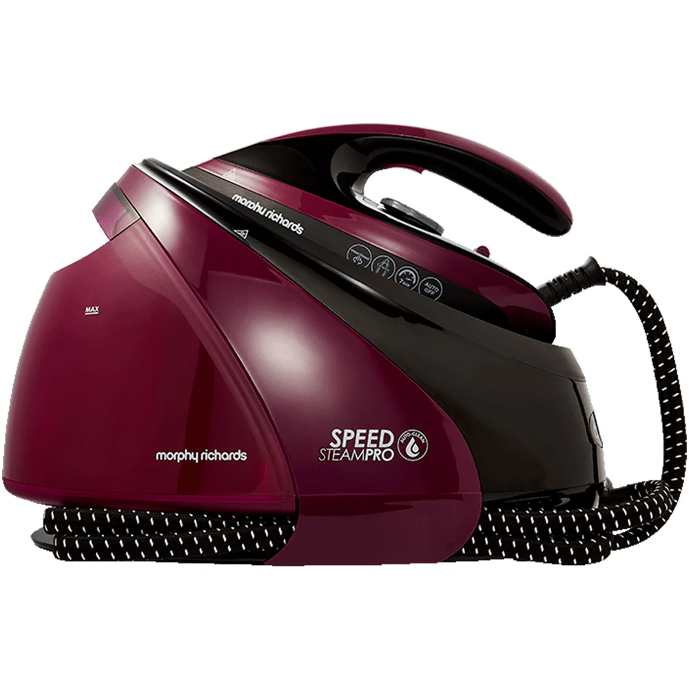 2025 Morphy Richards 332102 Speed Steam Pro - Centro de planchado con sistema de autolimpieza, 1,6L, Violeta - Planchado rápido y potente - Elimina las arrugas en una sola pasada