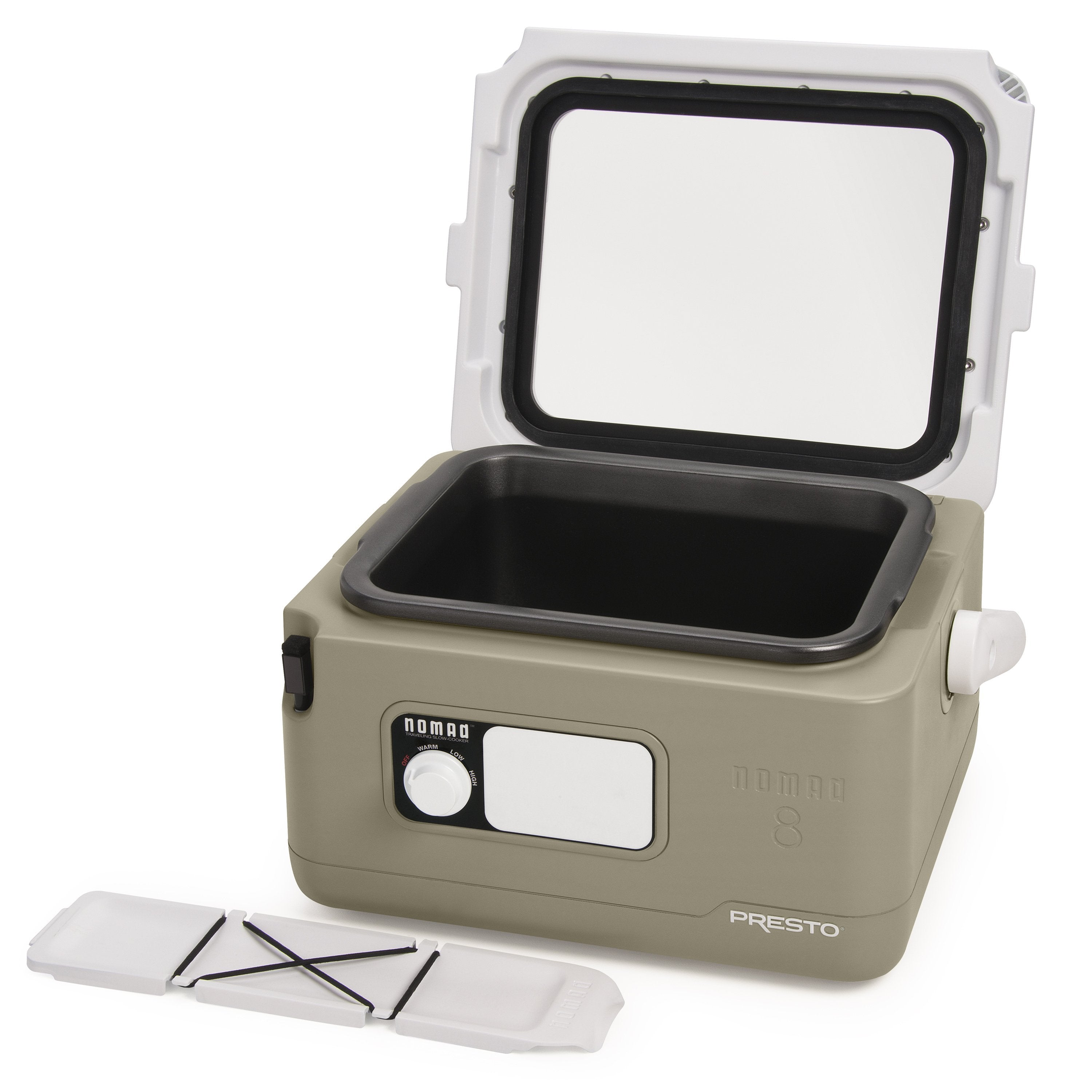 2025 Presto Olla de Cocción Lenta de 8 Cuartos Nomad para Viajes en Color Marrón