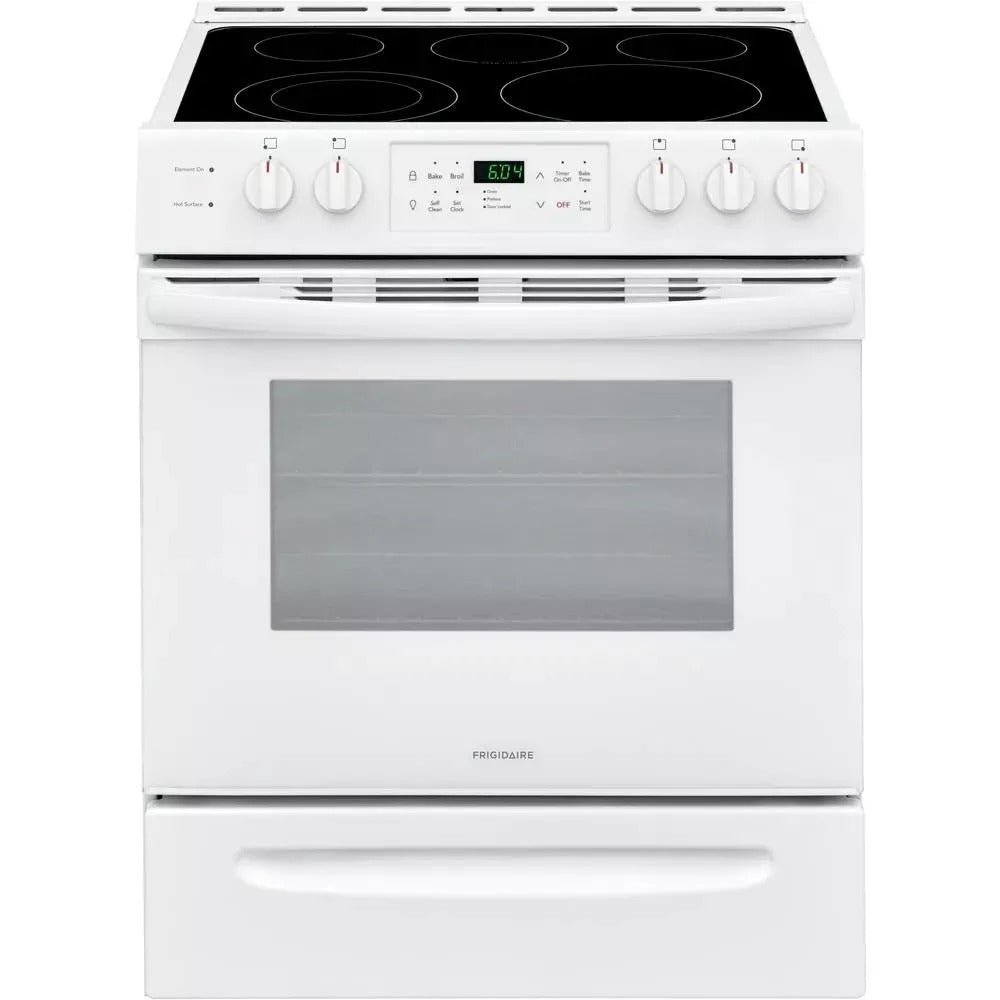 2025 Horno Eléctrico de 30 in. y 5.0 cu. ft. – Blanco con Vidrio Negro NVS