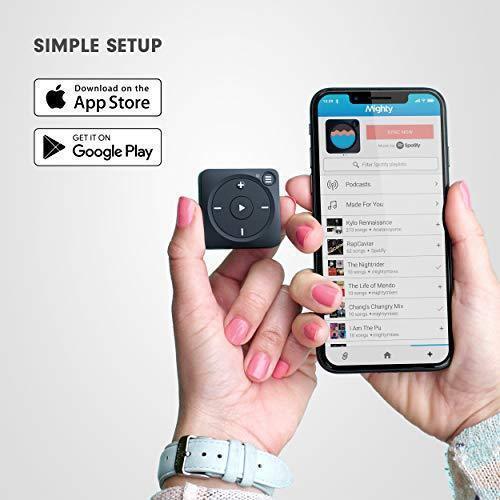 Reproductor de Música Mighty Vibe para Spotify y Amazon Music – Compatible con Auriculares Bluetooth y con Cable – Almacena más de 1,000 Canciones – No Necesita Teléfono – Color Azul