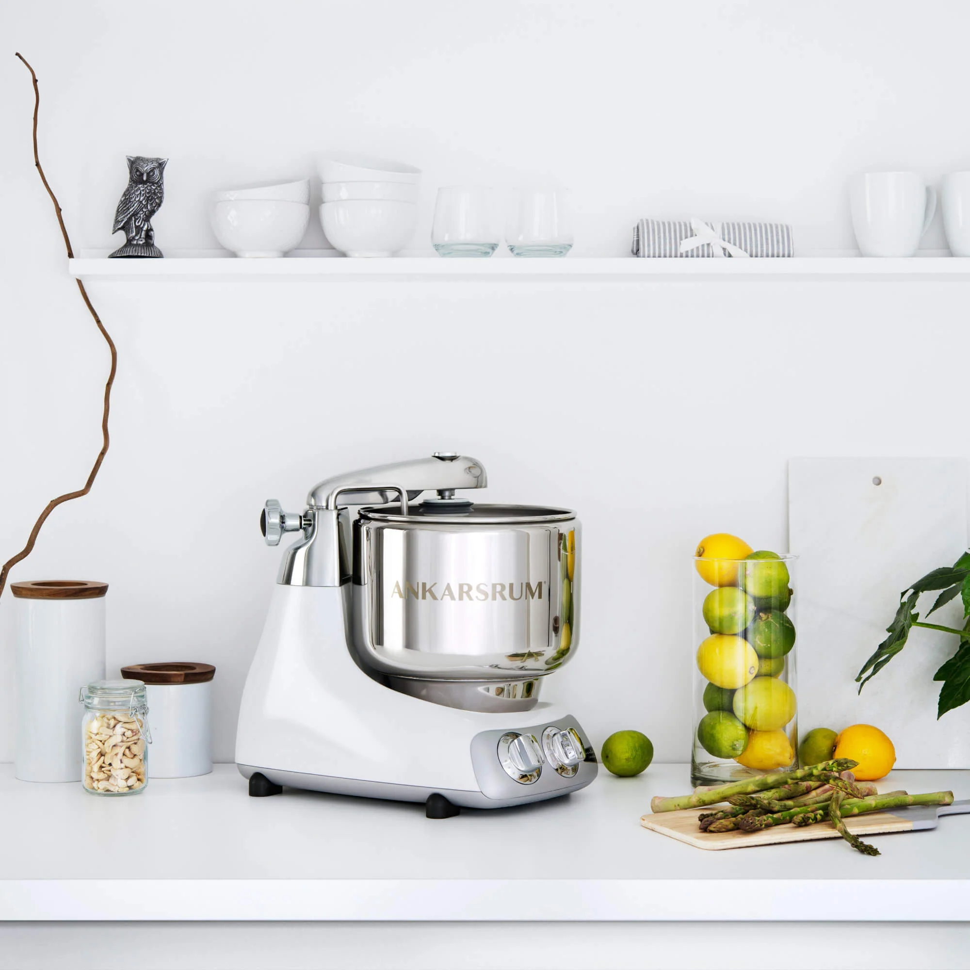 2025 Ankarsrum Assistent Original 6230 – robot de cocina multifunción potente con diseño retro, bol de acero inoxidable de 7 L, motor de 1500 W, accesorios variados, garantía de 7 años