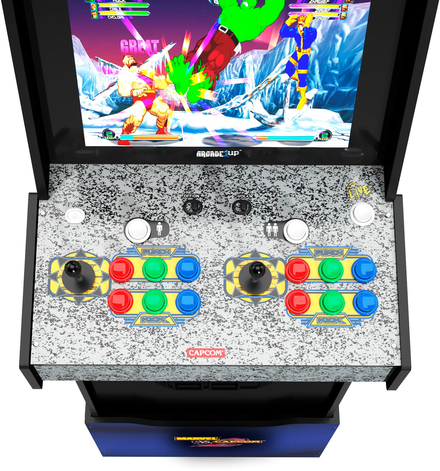 Arcade1Up – Máquina Arcade Marvel Vs Capcom 2 con Marquesina Iluminada