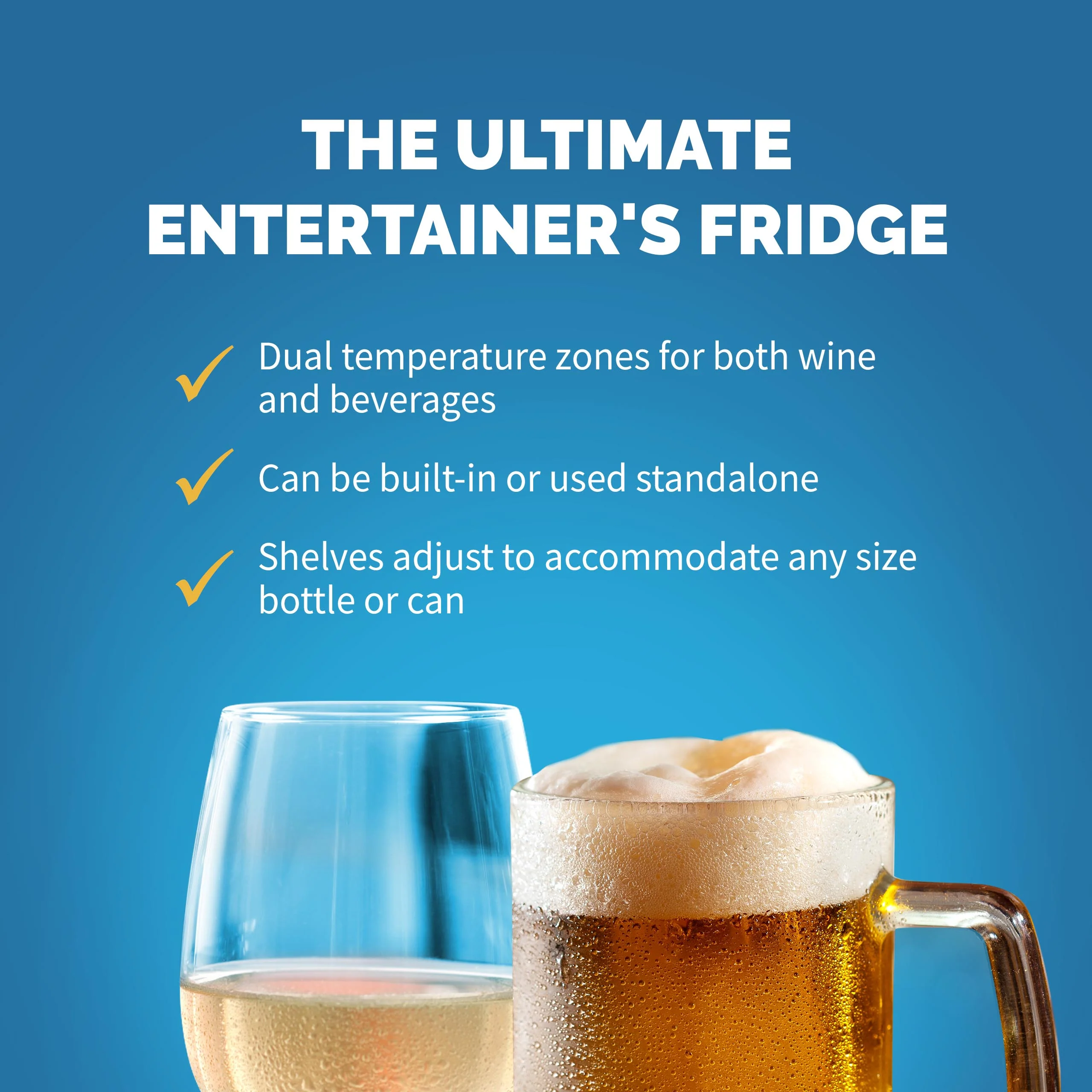 2025 Newair® Refrigerador Empotrable de Doble Zona para 58 Latas y 18 Botellas - 24