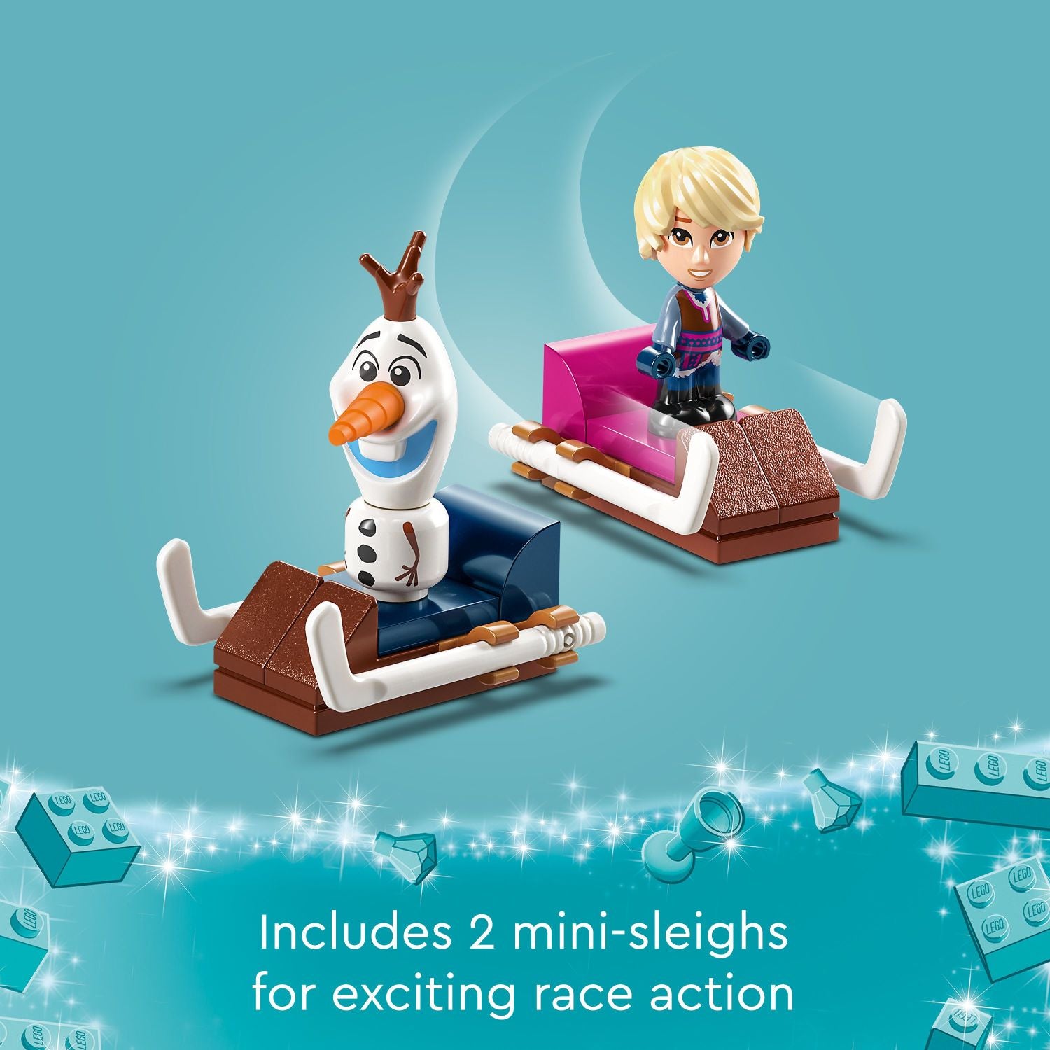 LEGO Disney Frozen Carrusel Mágico de Anna y Elsa 43218 Set de Construcción del Palacio de Hielo con Elsa, Anna y Olaf, Gran Regalo de Cumpleaños para Niños de 6 Años
