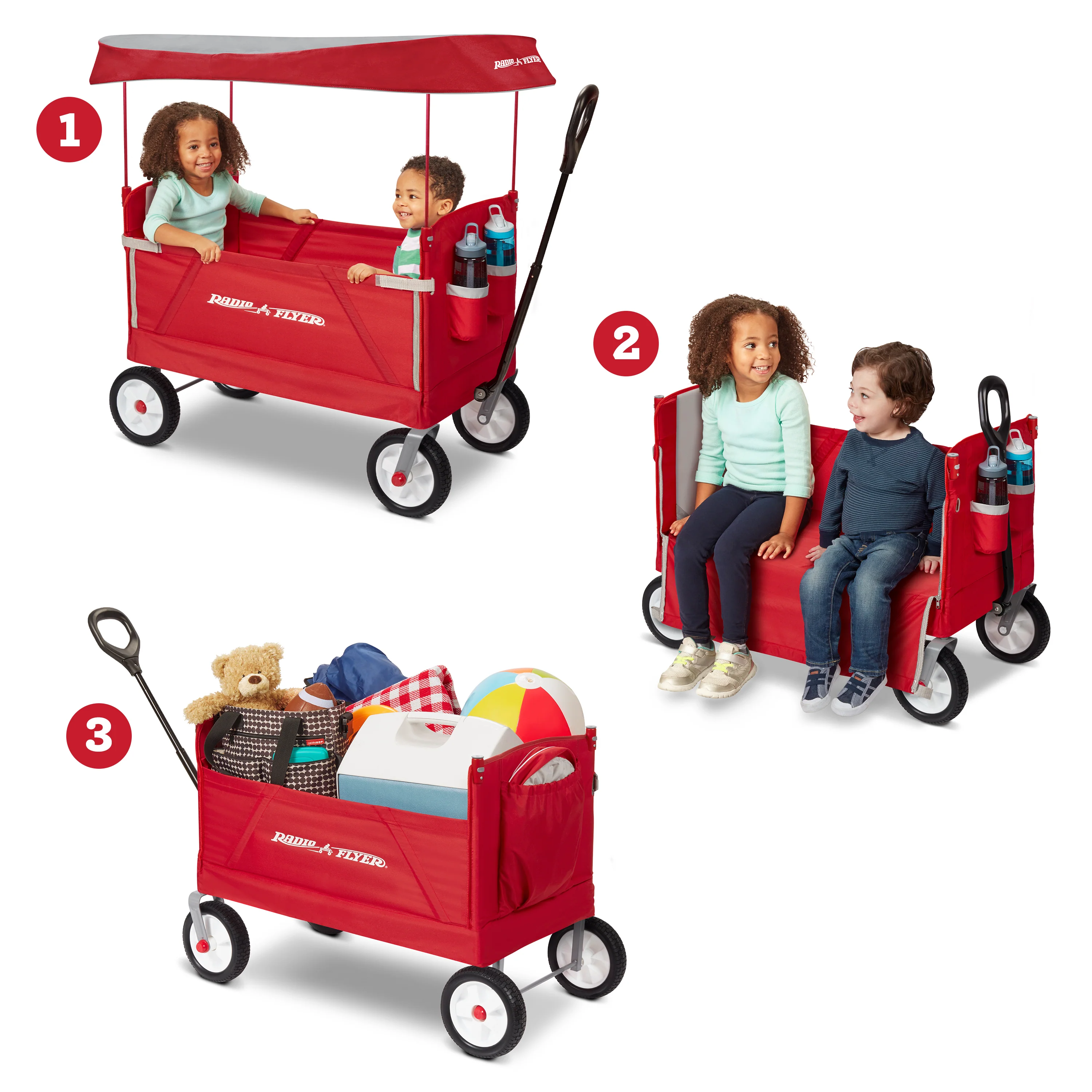 2025 Carrito Todo Terreno 3 en 1 Plegable con Techo Desmontable – Comodidad, Seguridad y Versatilidad