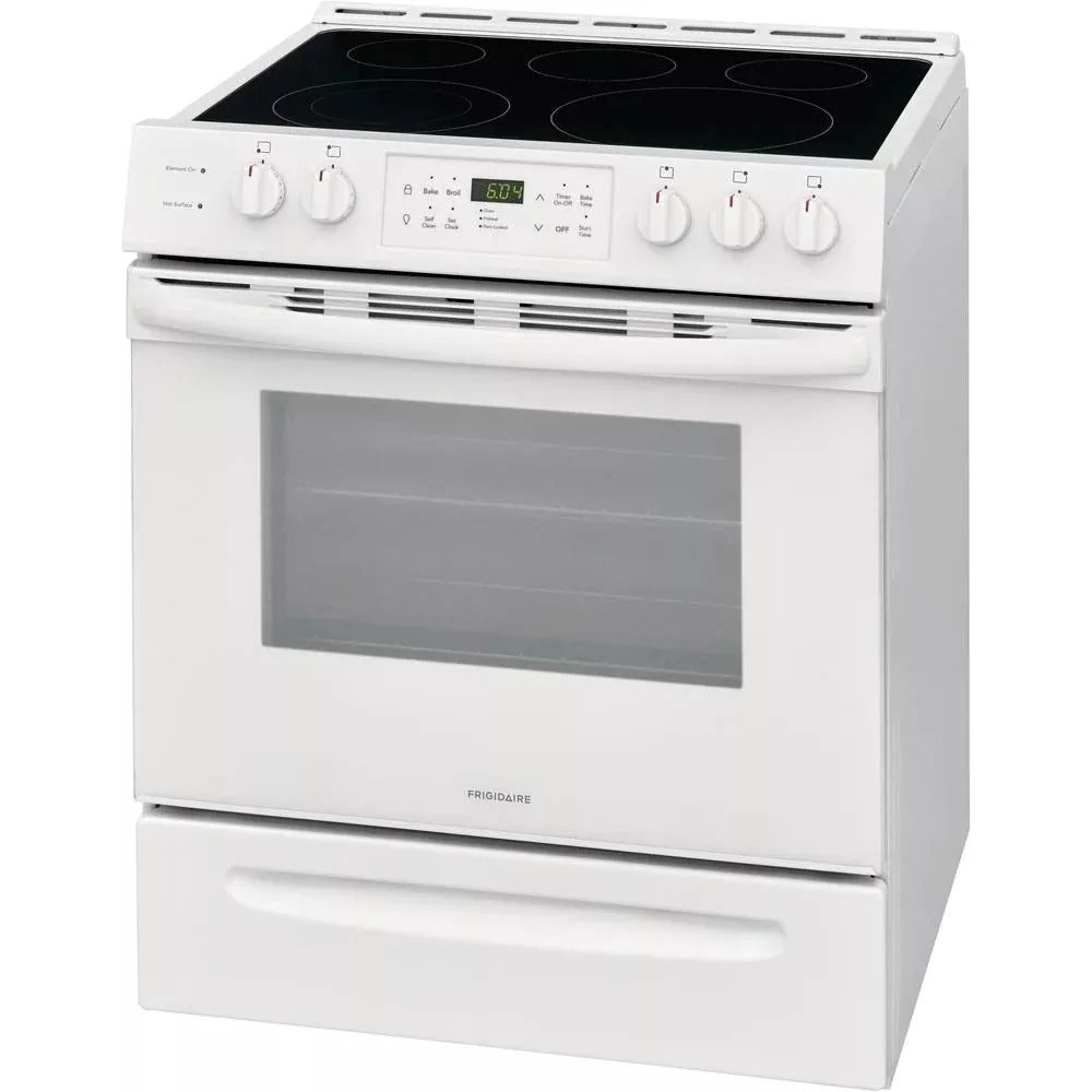 2025 Horno Eléctrico de 30 in. y 5.0 cu. ft. – Blanco con Vidrio Negro NVS