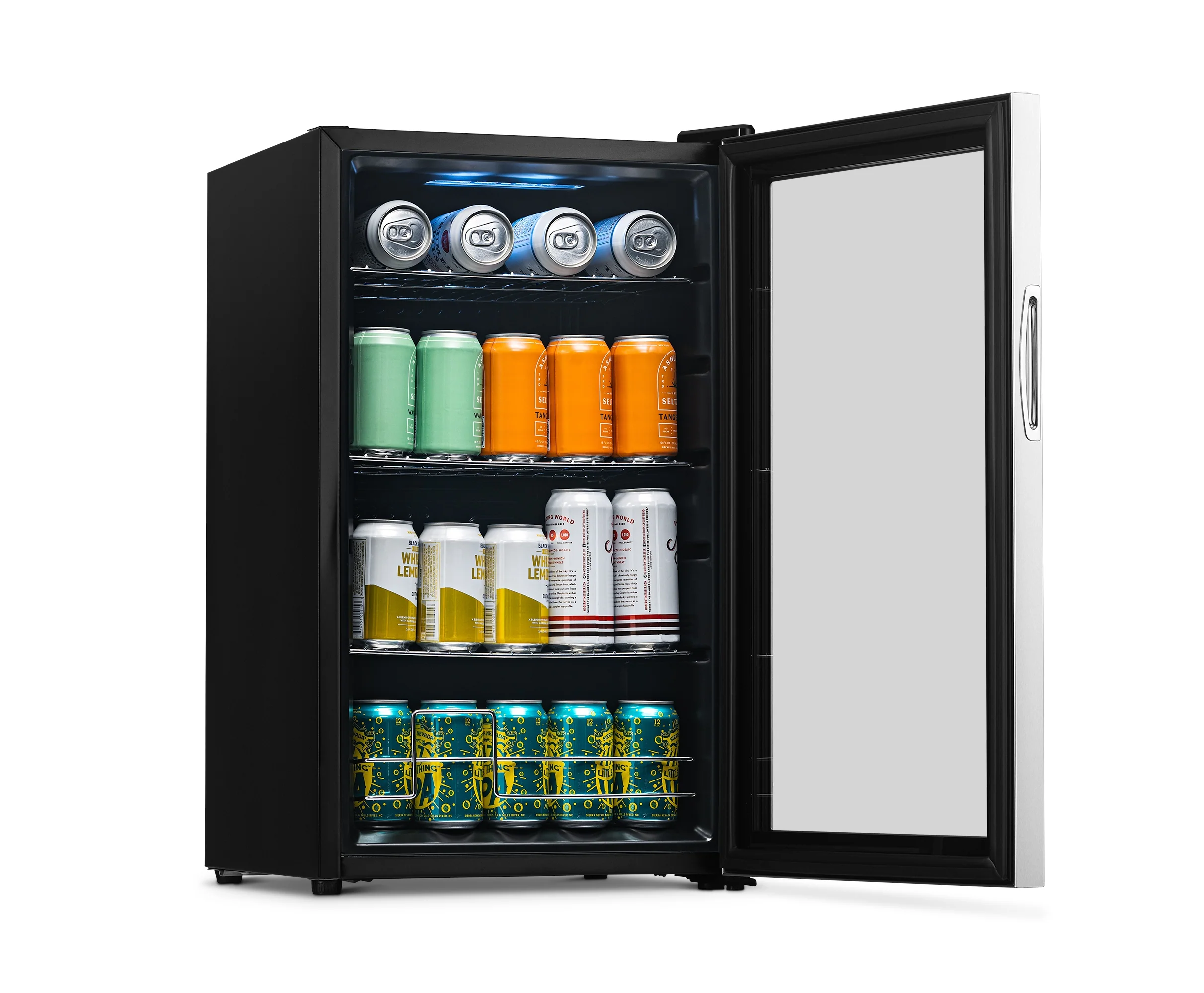 2025 Newair® Refrigerador de Bebidas Independiente de Acero Inoxidable – 100 Latas – 16,93”