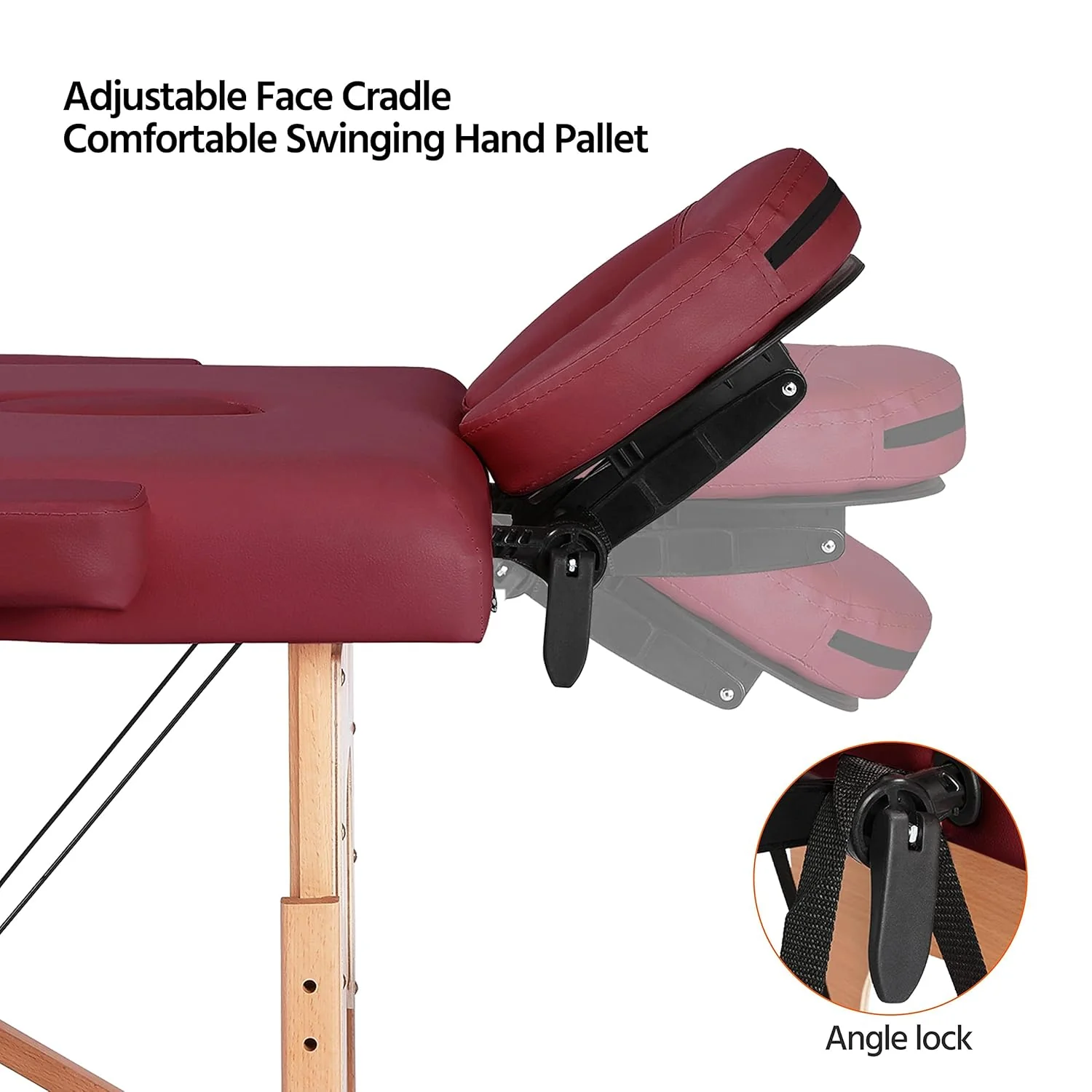 Mesa de Masajes Yaheetech – Mesa Plegable Portátil para Tratamientos, Pestañas, Spa – Mesa de Masaje Ajustable en 2 Secciones con Bolsa No Tejida, 24 pulgadas, Negra