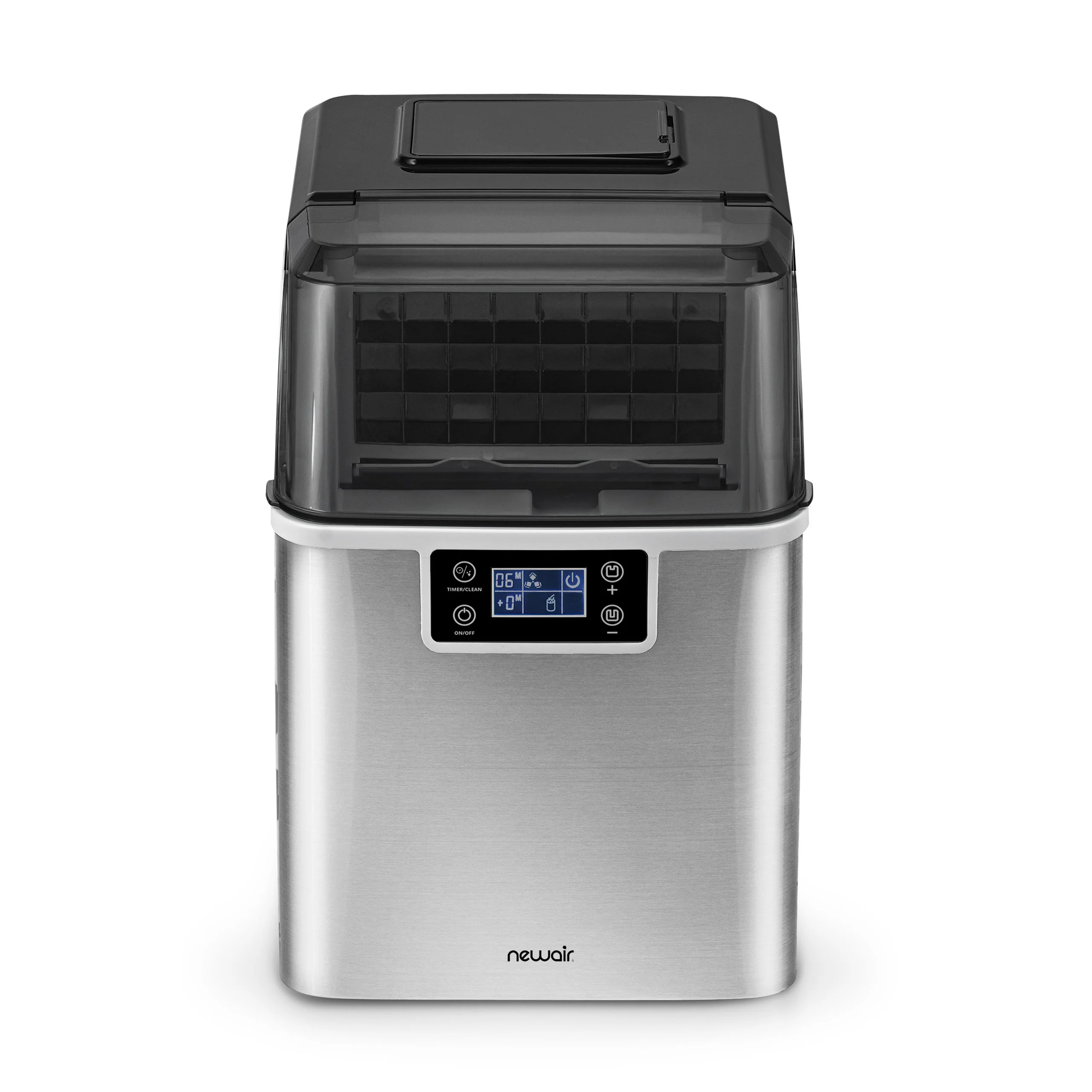 2025 Máquina de Hielo de Encimera Newair® – Cubos de Hielo Transparentes, Acero Inoxidable