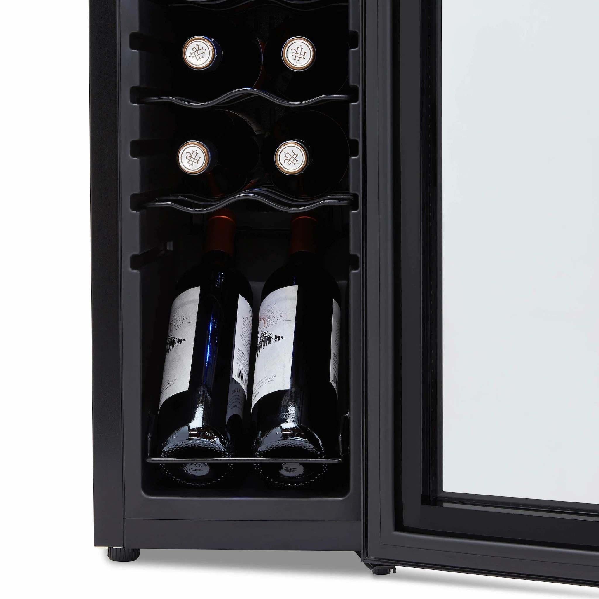 2025 Refrigerador de Vinos Independiente Newair® Negro – 12 Botellas – 13,6