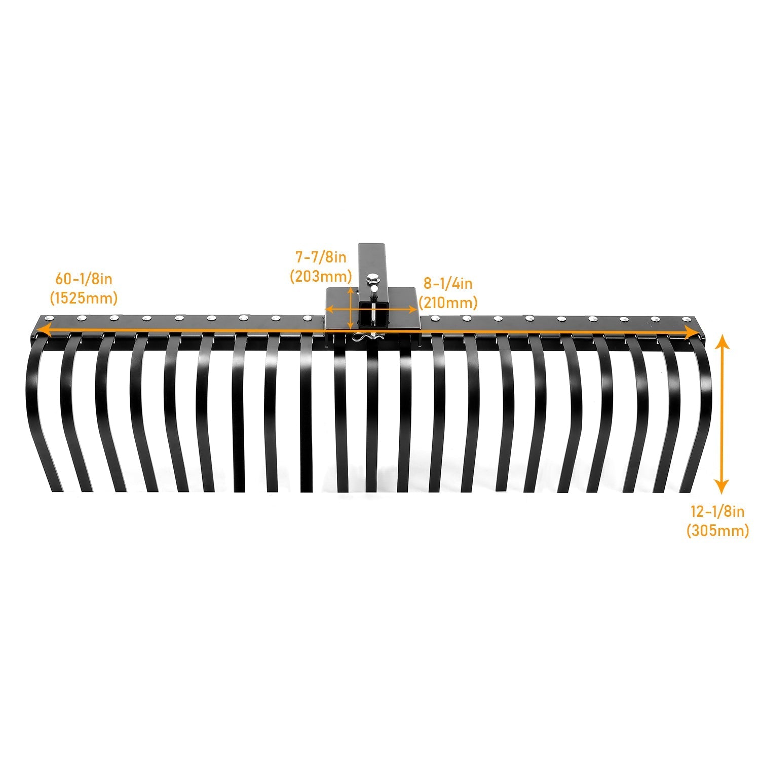2025 Kojem Rastrillo Paisajístico de 60 pulgadas para Limpiar Senderos, Playas y Jardines con ATV, UTV, SxS, Barra de Herramientas de 48