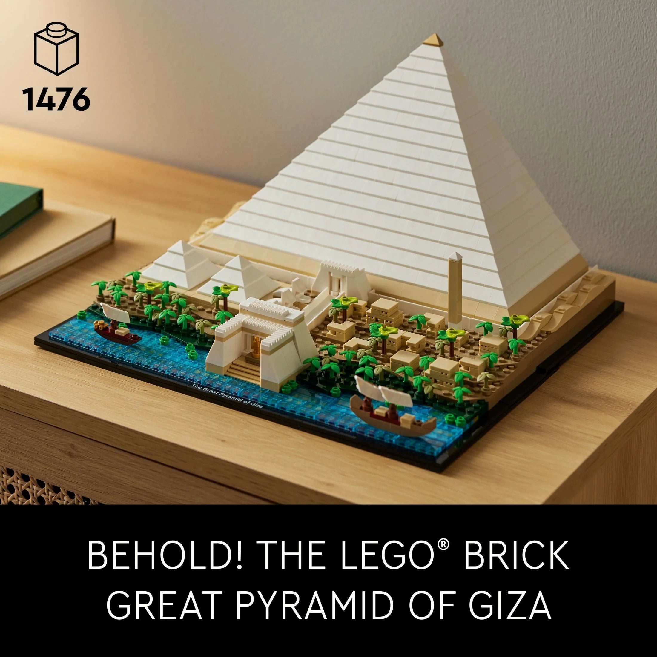 Kit de Construcción LEGO Architecture Gran Pirámide de Guiza 21058, Modelo Decorativo para el Hogar, Idea Creativa para Regalo
