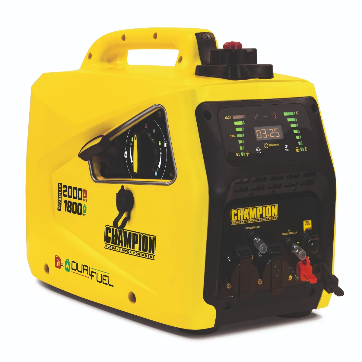 2025 CHAMPION 2000W – Generador inverter Dual Fuel (Gasolina/Propano)