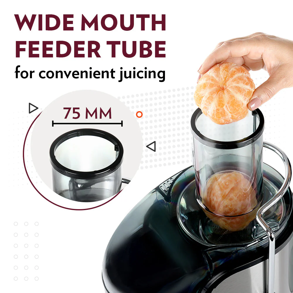 2025 Extractor de jugos Borosil Primus Plus 800 W – Extractor centrifugo potente con gran recipiente para jugo, opción de doble velocidad y servicio a domicilio