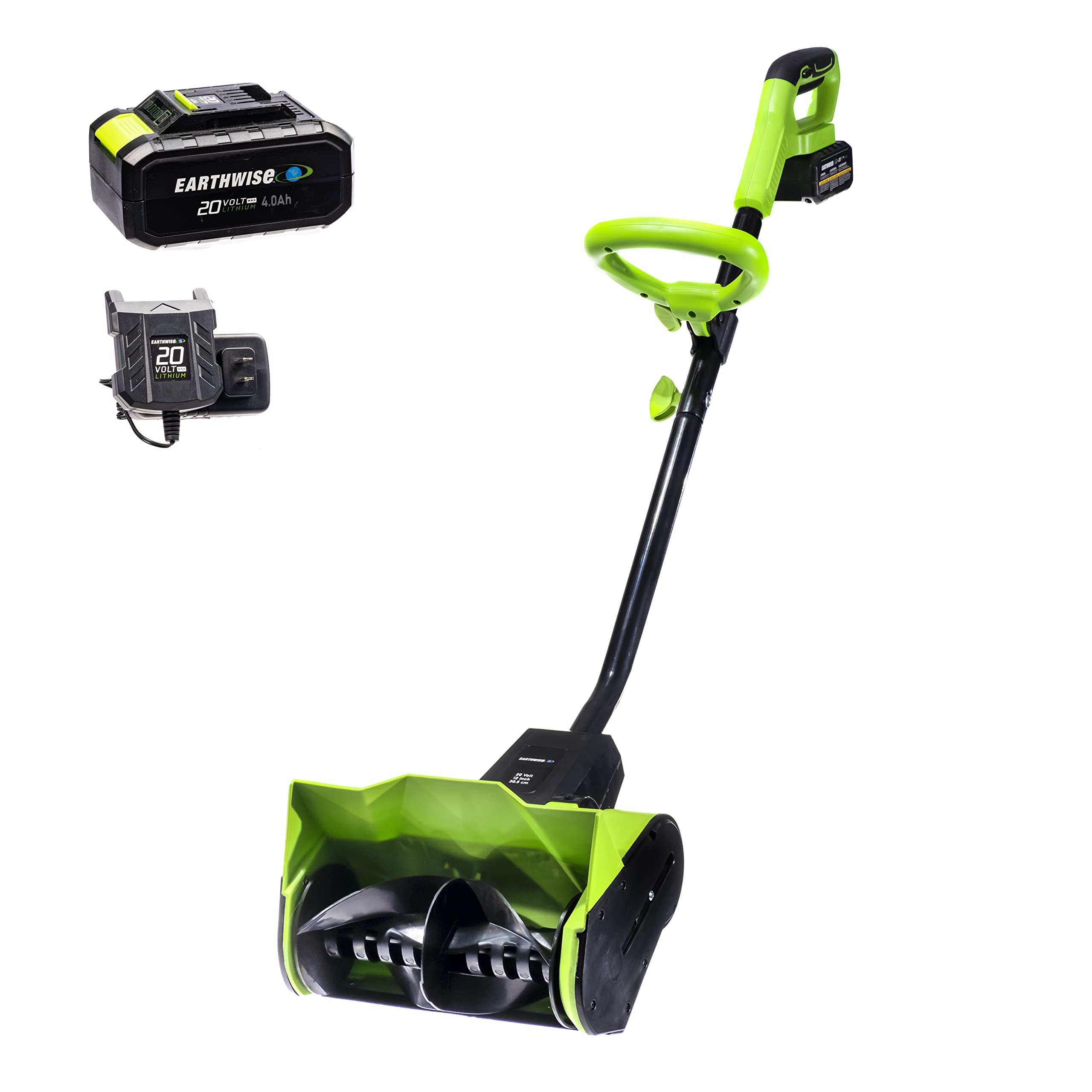 Earthwise Power Tools by ALM Sopladora Eléctrica Inalámbrica para Nieve de 20 Voltios y 12 Pulgadas