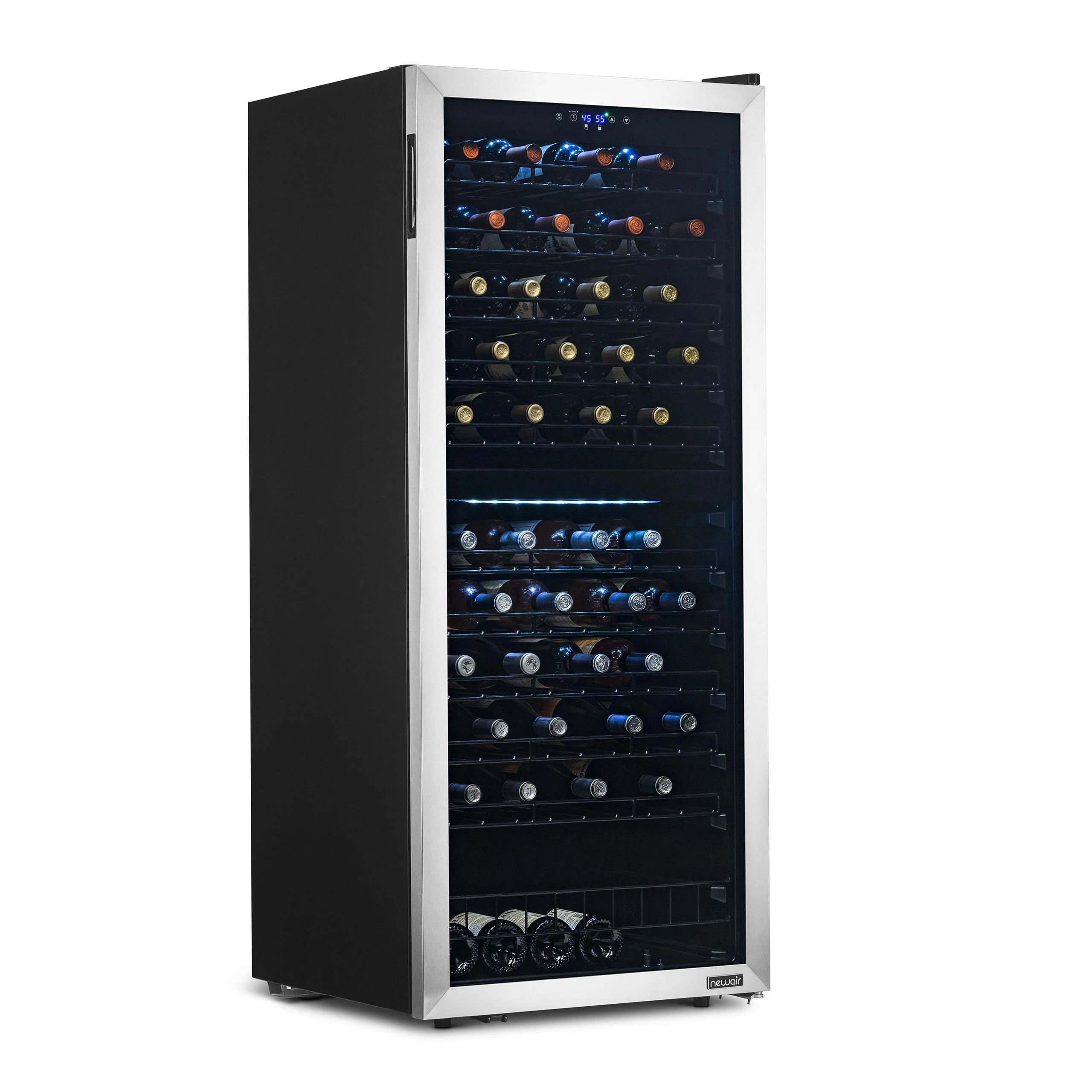 2025 Refrigerador de Vinos Independiente Newair® de Acero Inoxidable – 98 Botellas – 23