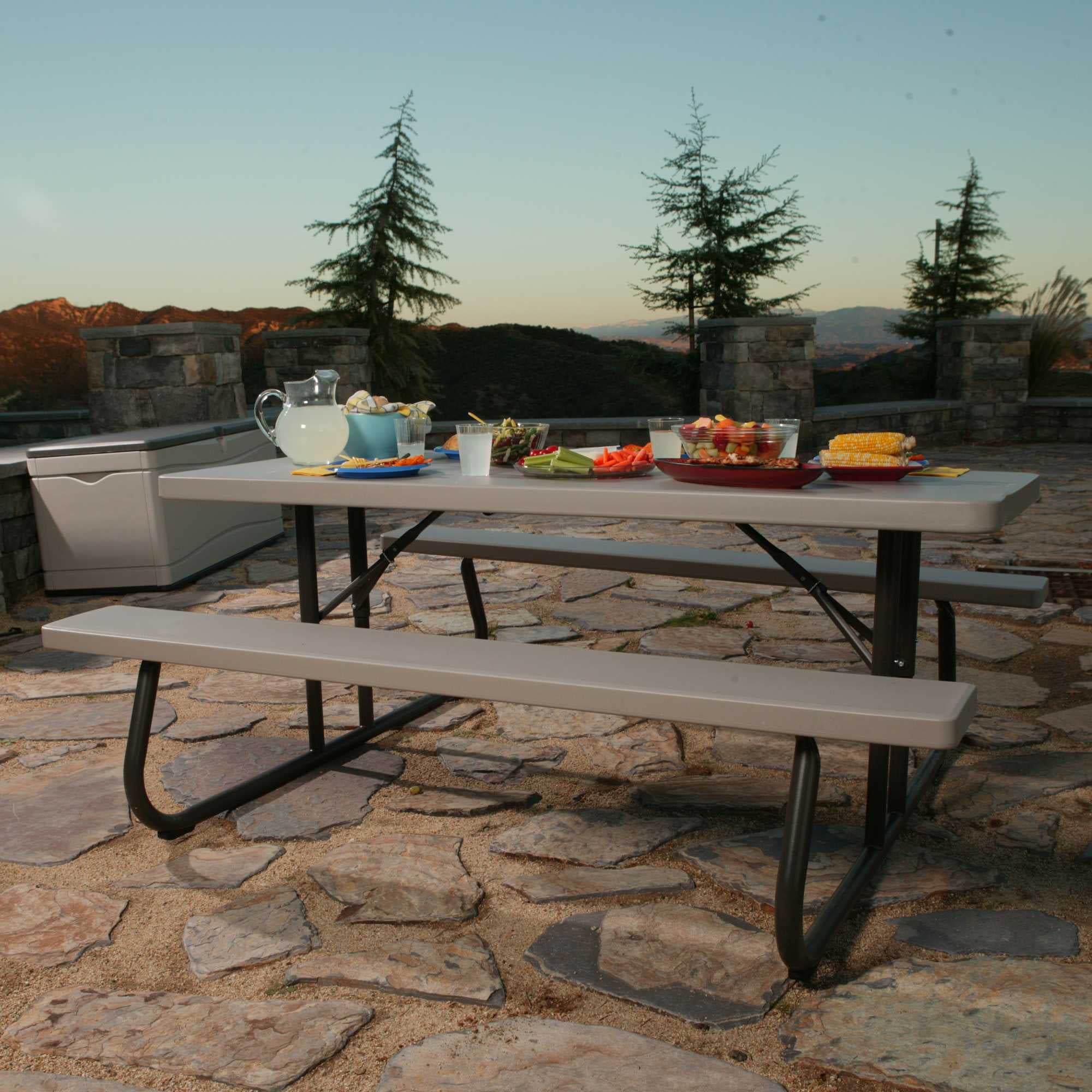 Lifetime Mesa de Picnic Plegable de 6 Pies, Color Yeso (Putty), 22119