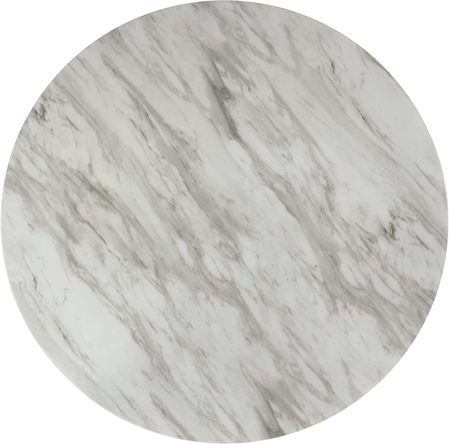 2025 New Classic Furniture Celeste Set de Comedor de 5 Piezas con Mesa Redonda de Mármol Sintético y 4 Sillas, 42 Pulgadas, Gris