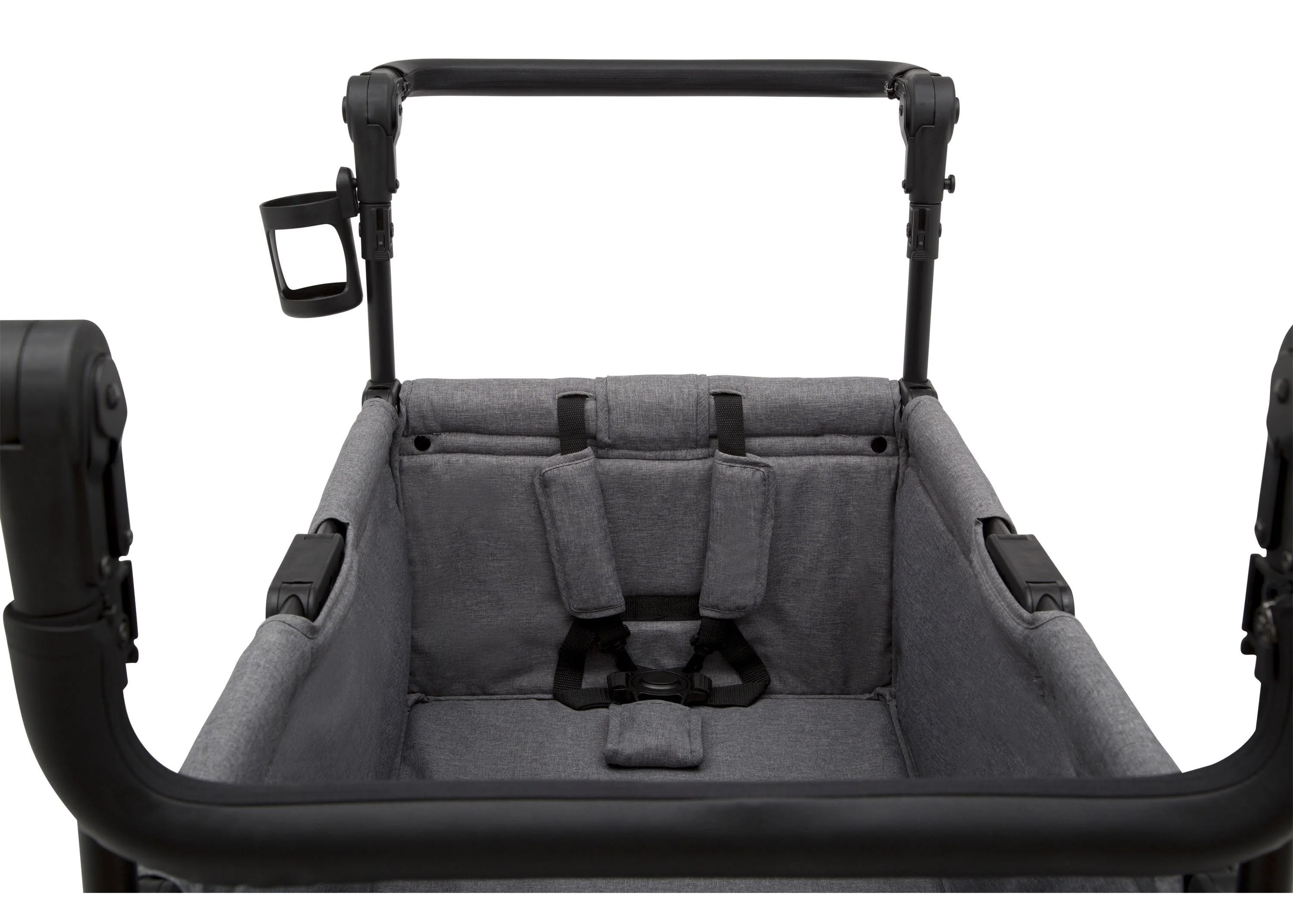 2025 Jeep Wrangler Stroller Wagon de Delta Children – 3 Modos: Portabebés, Cochecito y Carrito, Suspensión, Capota UV, Compatible con Sillas de Auto, Almacenamiento Múltiple, Manillares Ajustables