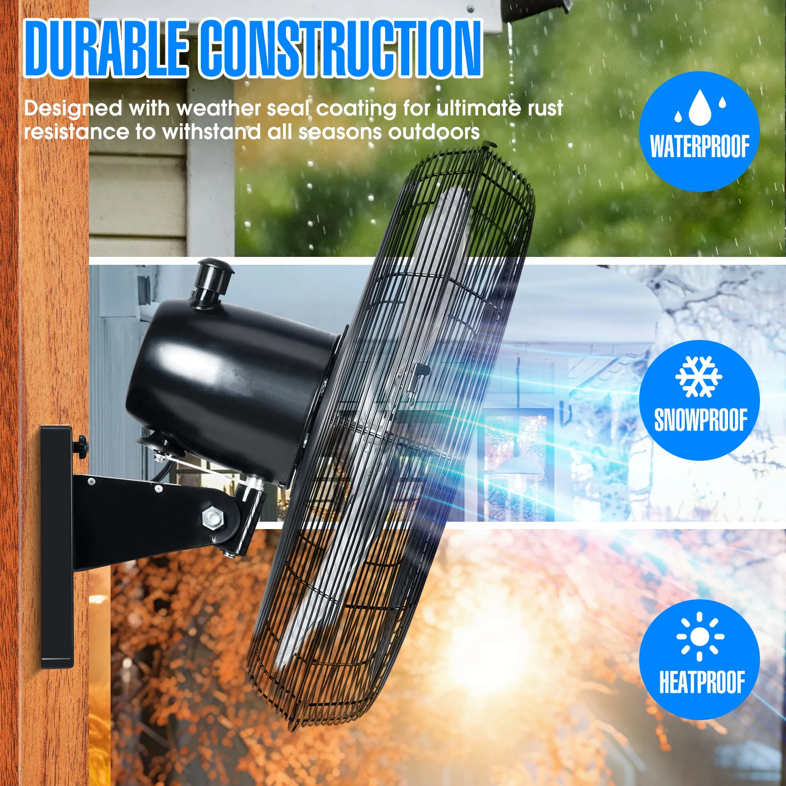 2025 Ventilador mural oscilante de alta velocidad iLIVING de 20