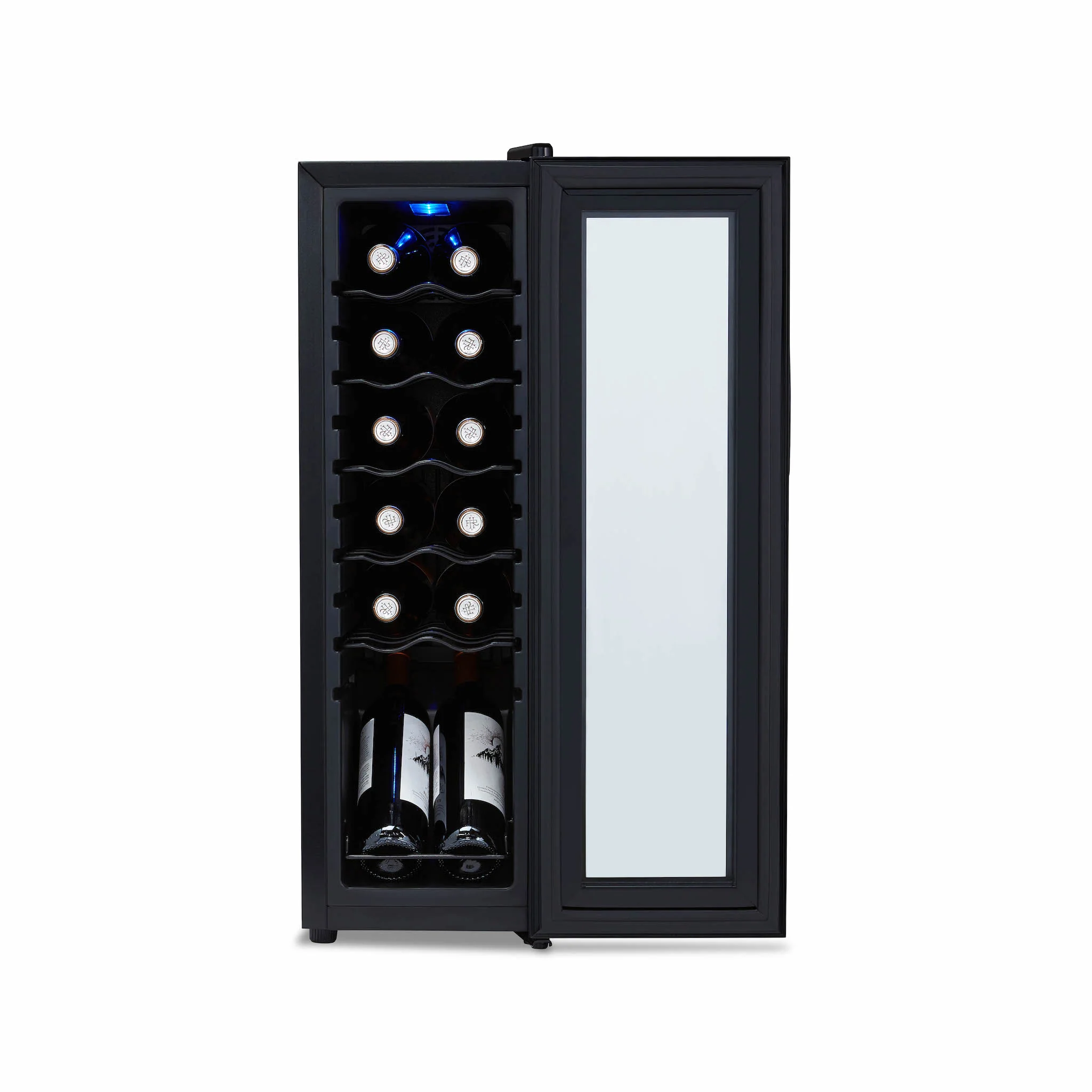 2025 Refrigerador de Vinos Independiente Newair® Negro – 12 Botellas – 13,6
