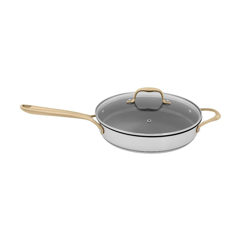 Set de Cocina de 10 Piezas No Tóxico en Acero Inoxidable con 3 Piezas de Cerámica Antiadherente ZLINE (CWSETL-NS-10)