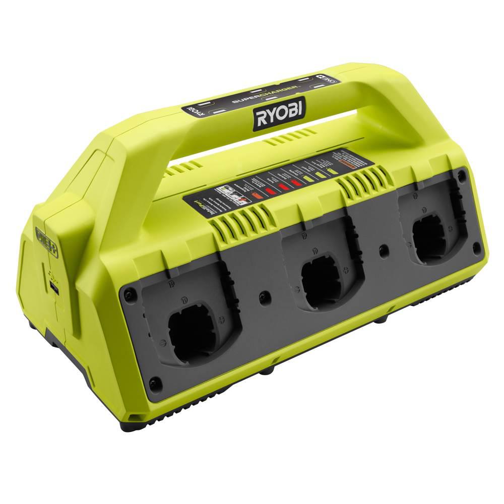 2025 RYOBI ONE+ Kit de Súper Cargador de 18V con (2) Baterías de 1.5 Ah y (2) Baterías de 4.0 Ah