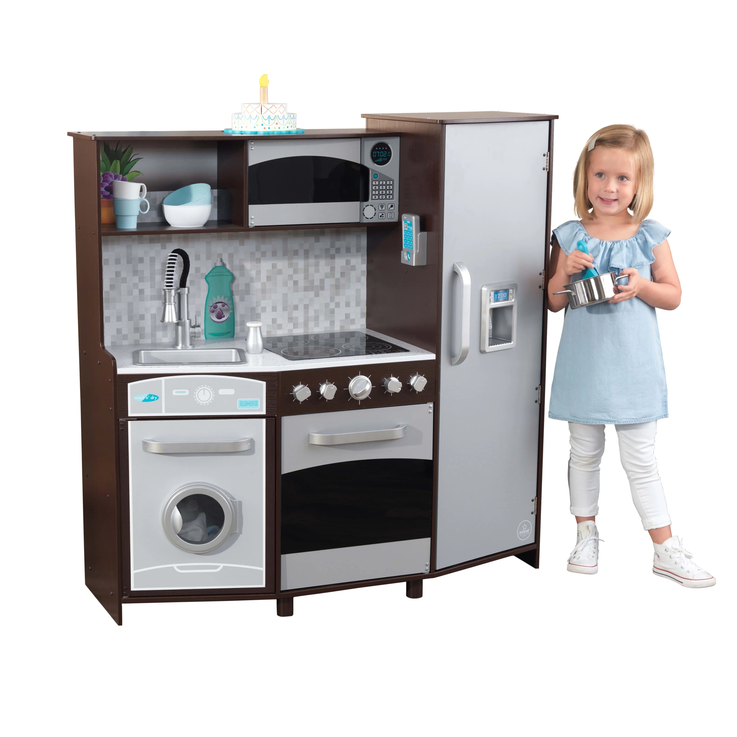 Cocina de Juego KidKraft Grande de Madera con Luces y Sonidos – Espresso
