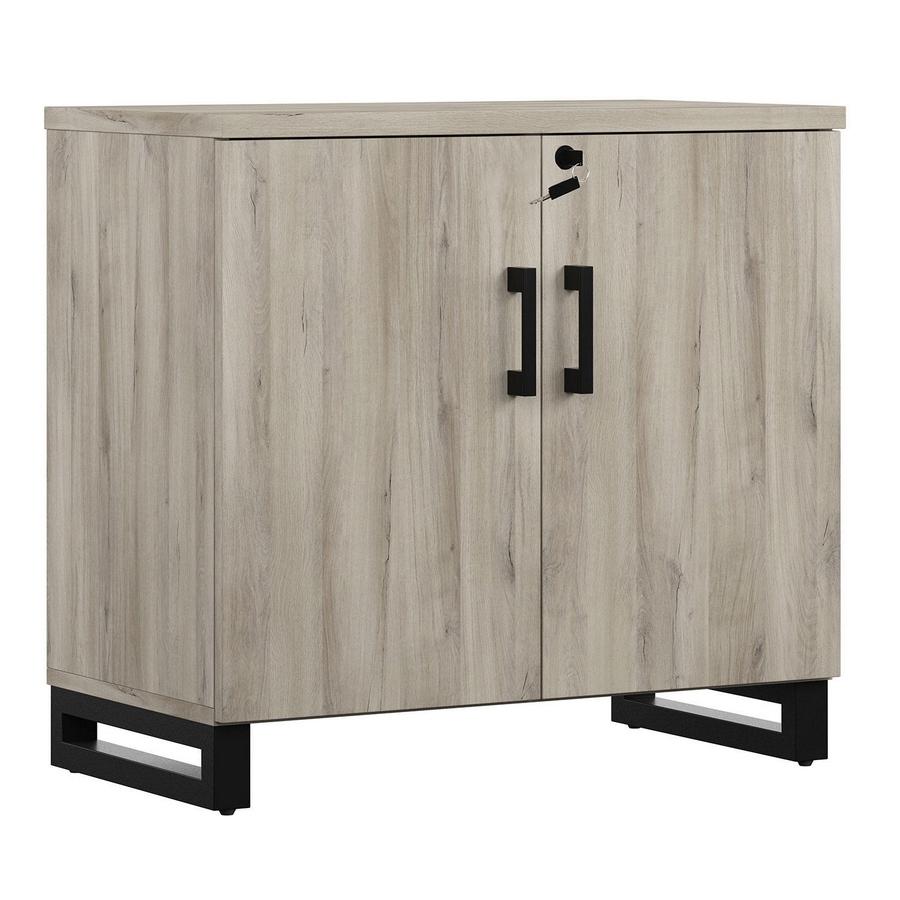 Gabinete de Almacenamiento y Estantería Apex, Roble Envejecido