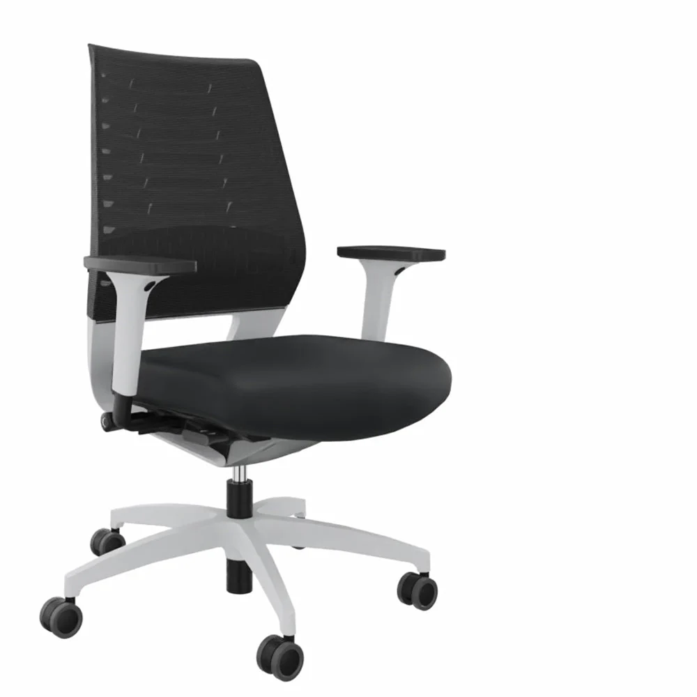 2025 Silla de Oficina Ergonómica Dauphin X-CODE XC 5380 – BLANCA – Respaldo de Color