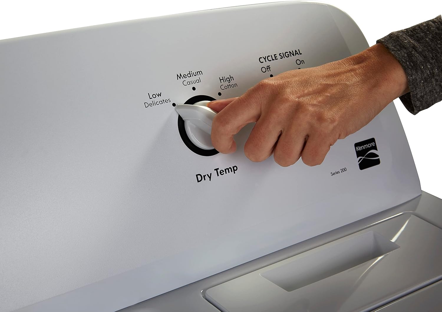 Secadora Eléctrica Kenmore de Carga Frontal de 29″ con Tecnología Wrinkle Guard y Capacidad Total de 7.0 Pies Cúbicos, Blanco